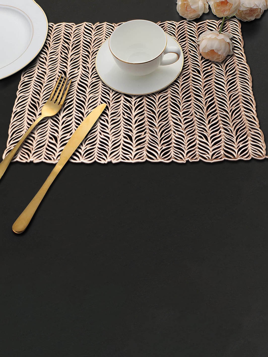 

Dakshya Industries Beige 2-Pieces Patterned Table Placemats