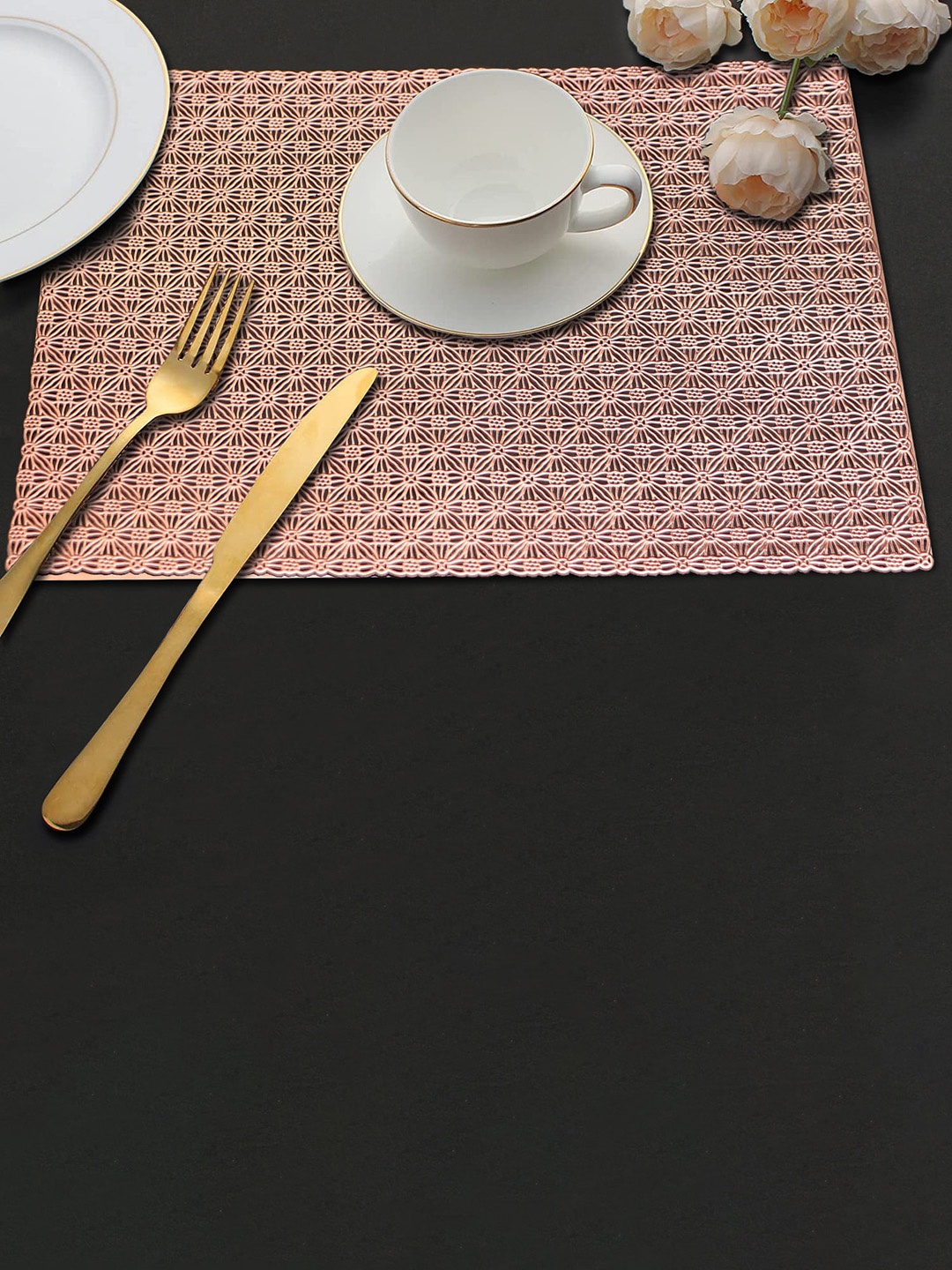 

Dakshya Industries Copper Toned 2 Pieces Printed Rectangle Table Placemats