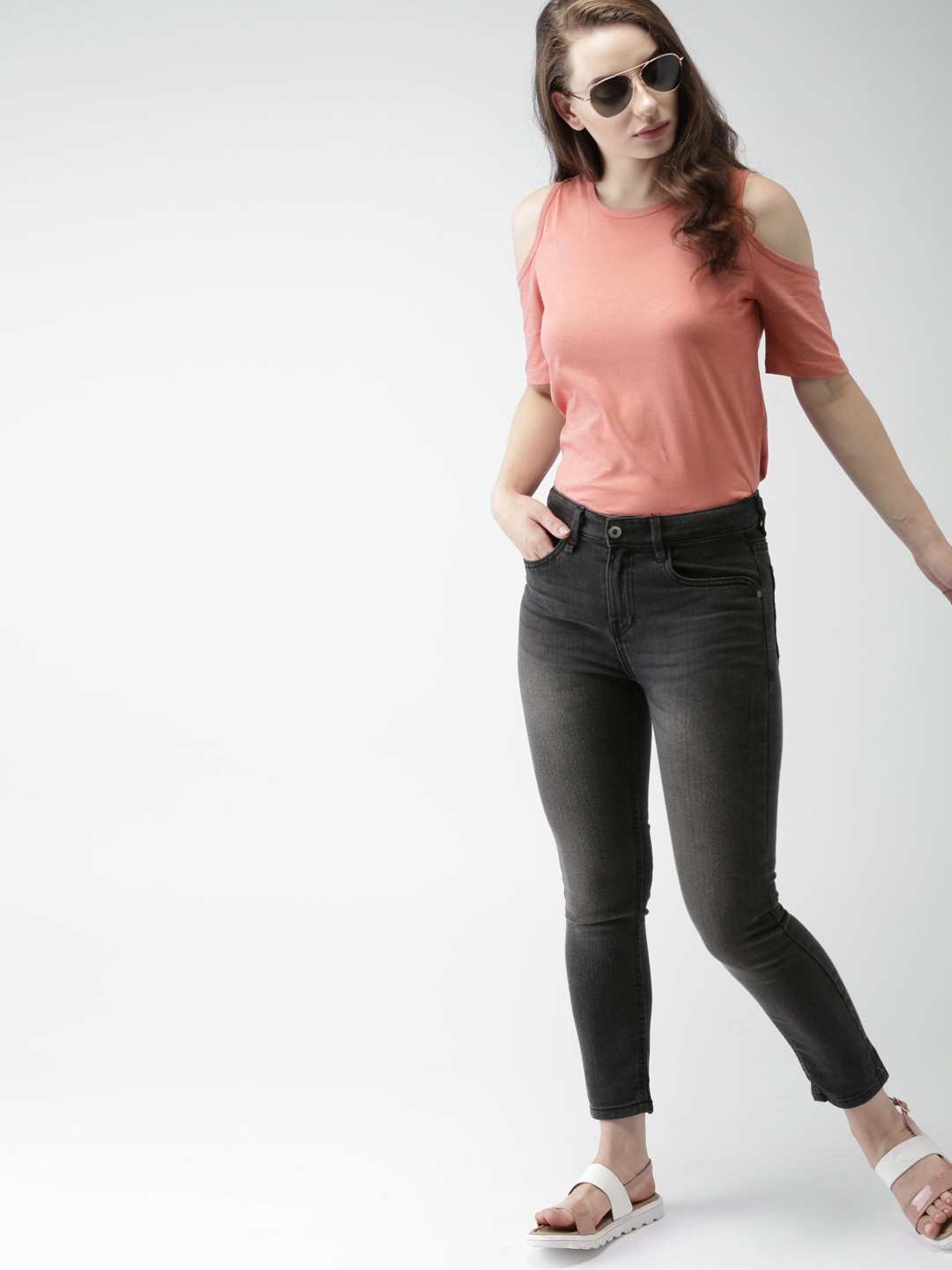 

Mast & Harbour Women Pink Solid Top
