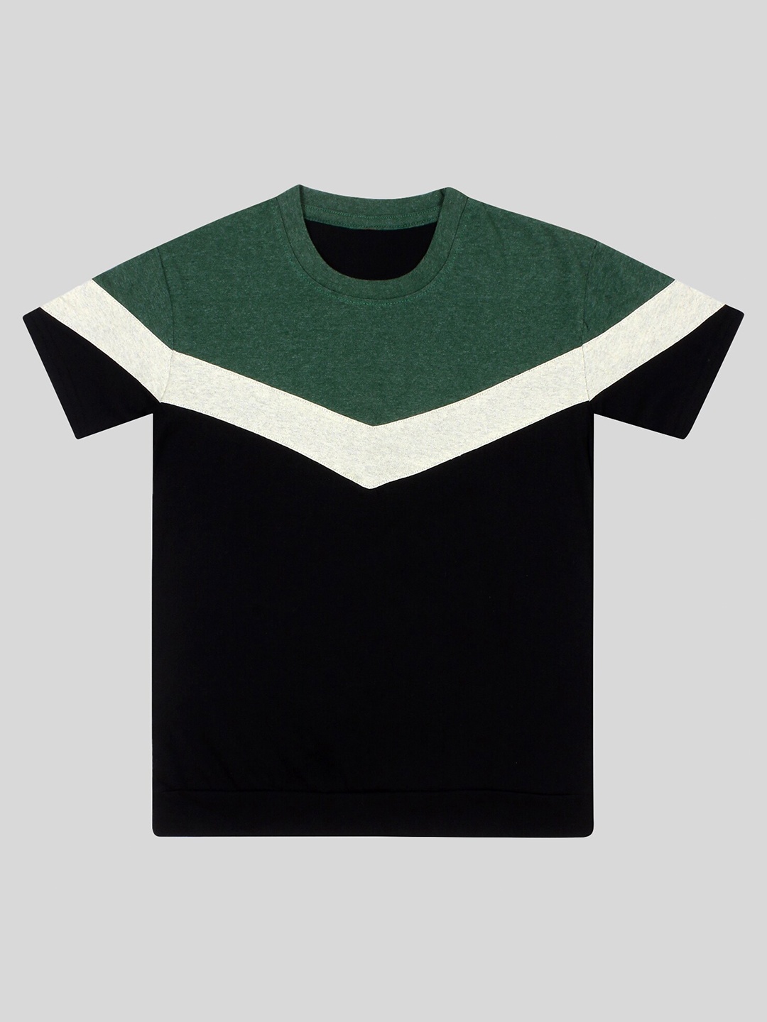 

Fasha Boys Colourblocked Cotton T-shirt, Green