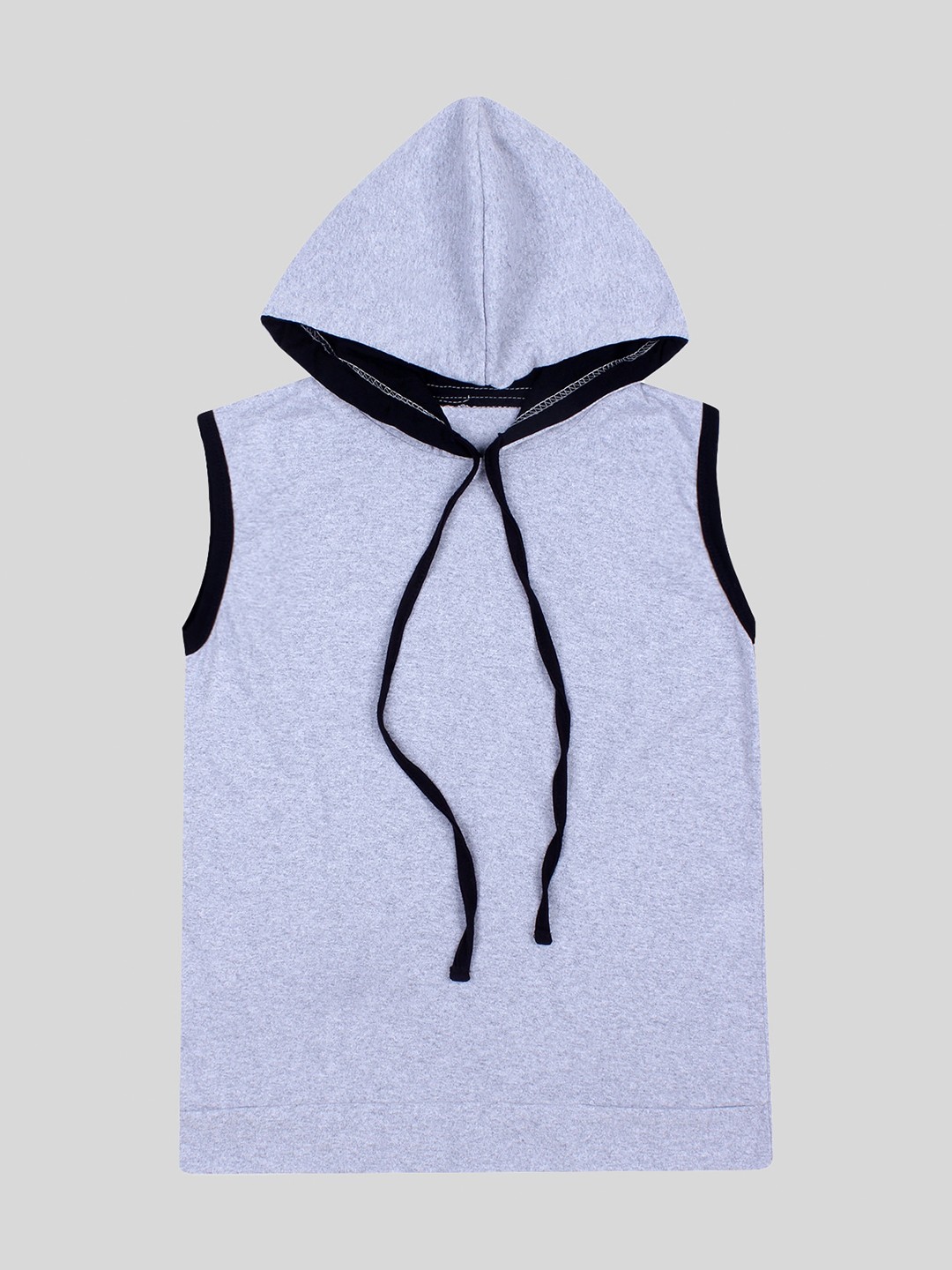 

Fasha Boys Pure Cotton Sleevesless Hooded T-shirt, Grey