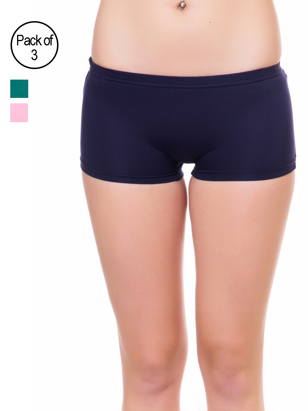 

Lady Lyka Women Pack of 3 Solid Briefs, Navy blue