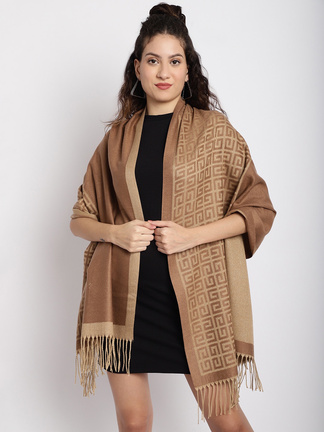 

ELLIS Geometric Acrylic Muffler, Brown