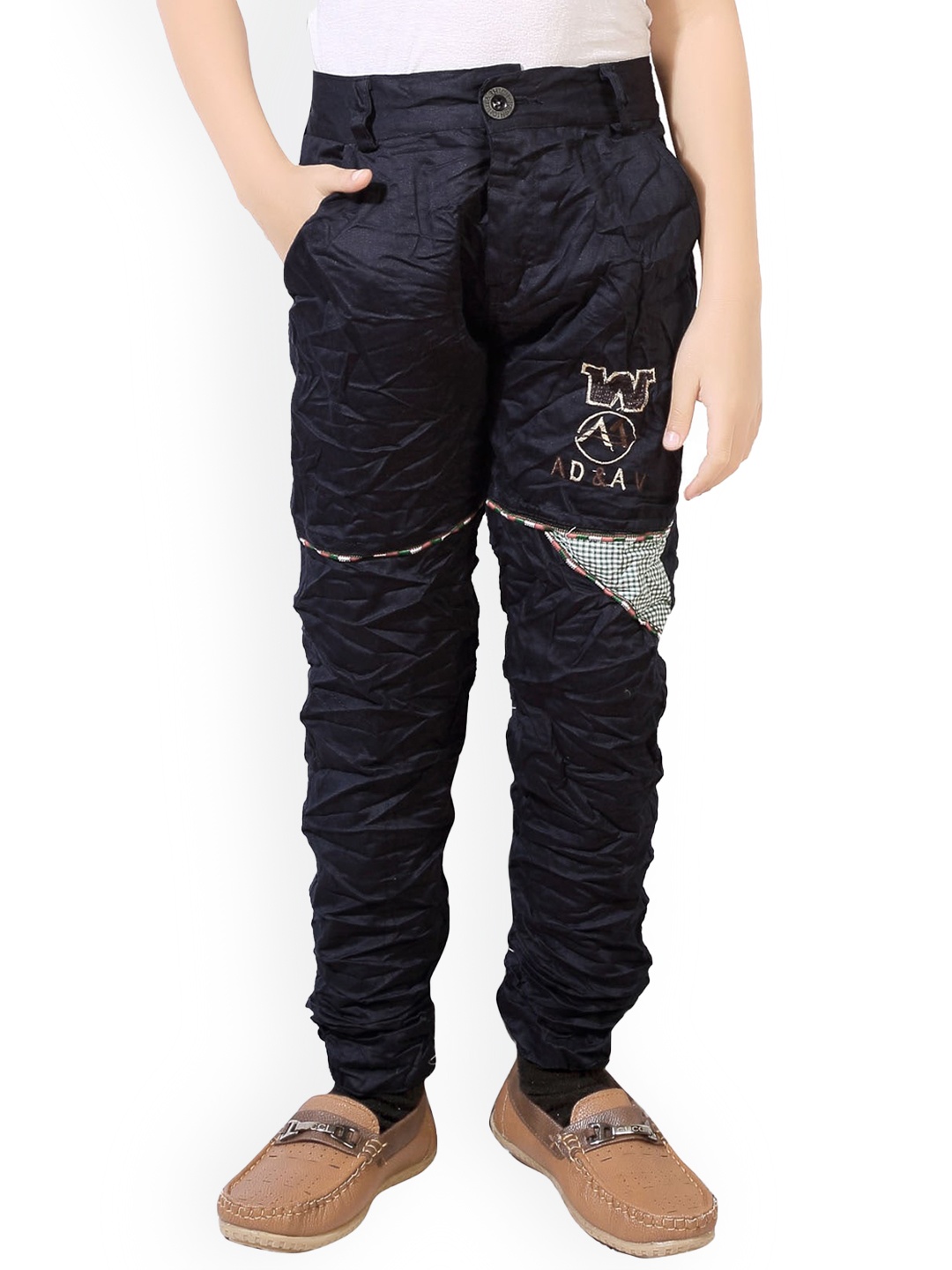 

BAESD Boys Slim Fit Mid Rise Cotton Trouser, Black