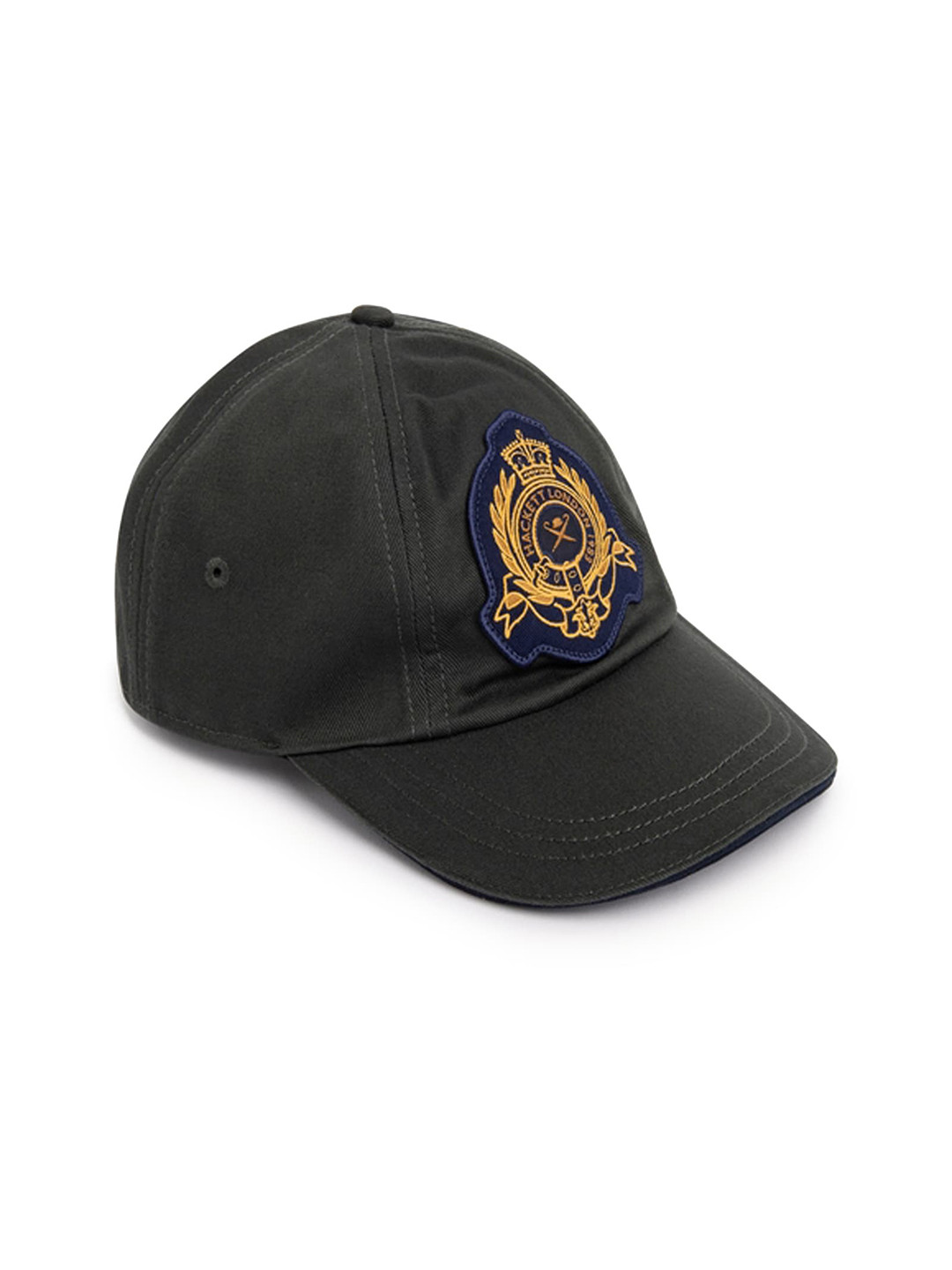 

HACKETT LONDON Men Applique Detail Pure Cotton Baseball Cap, Green