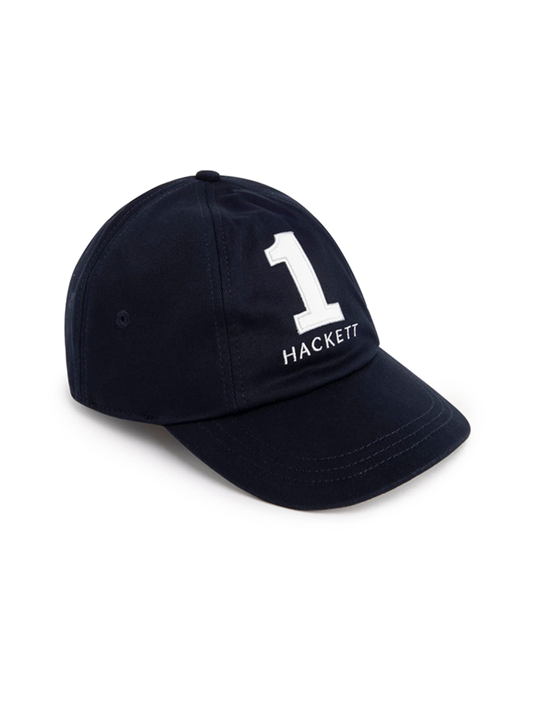 

HACKETT LONDON Men Applique Detail Pure Cotton Baseball Cap, Navy blue