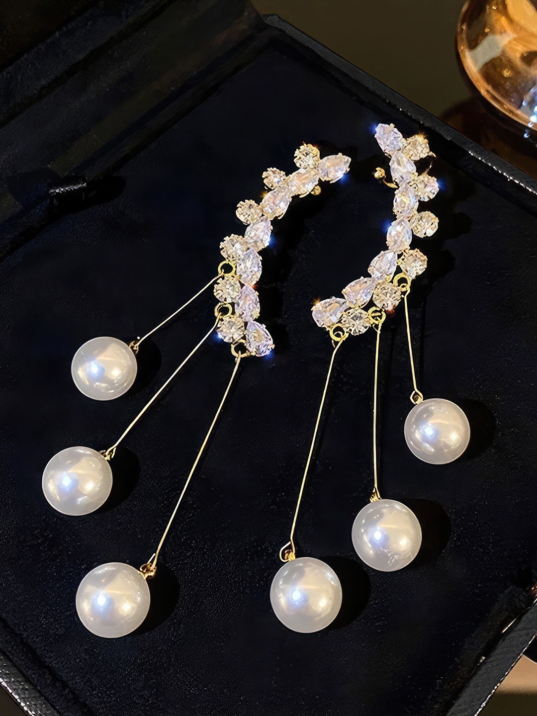 

Fashion Frill Gold-Plated Contemporary Drop Earrings