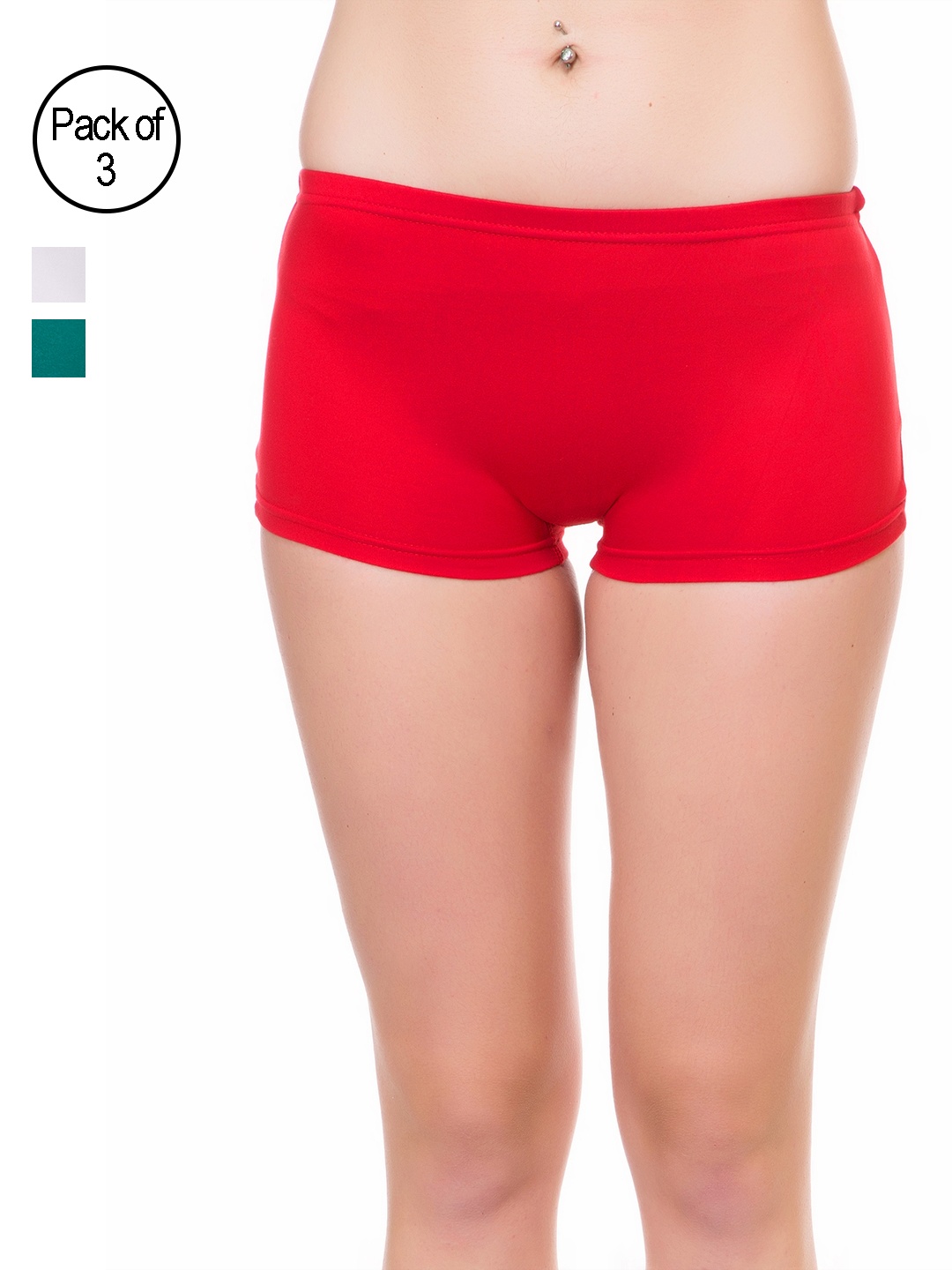 

Lady Lyka Pack of 3 Solid Boy Short Panties 2491046, Red