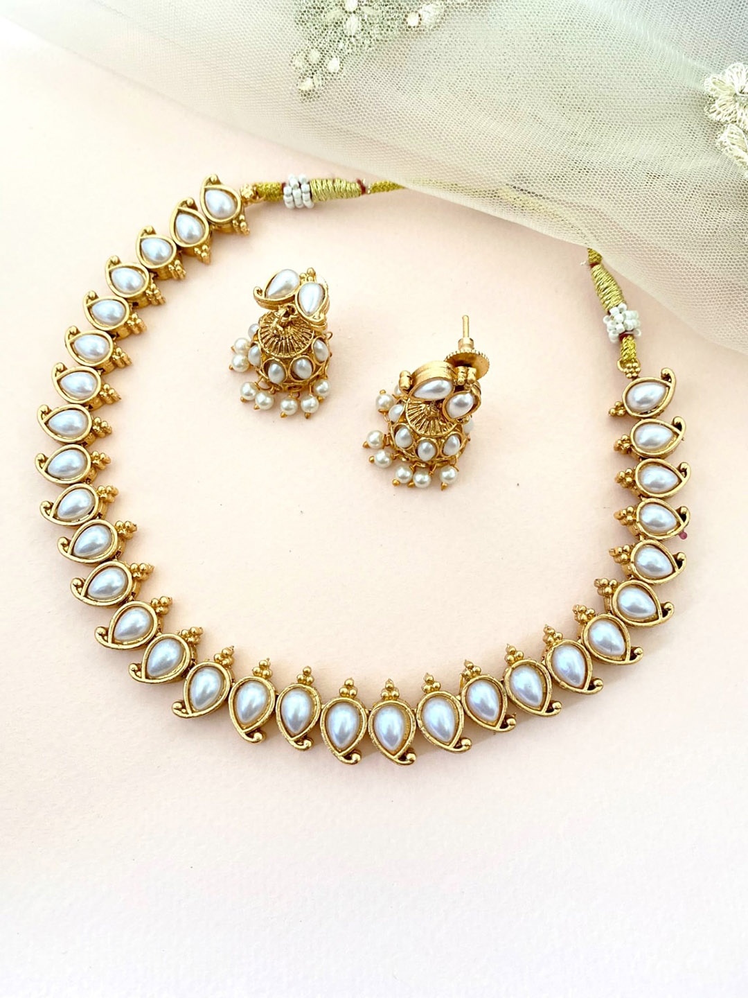 

Pihtara Jewels Gold-Plated Pearl Necklace Set