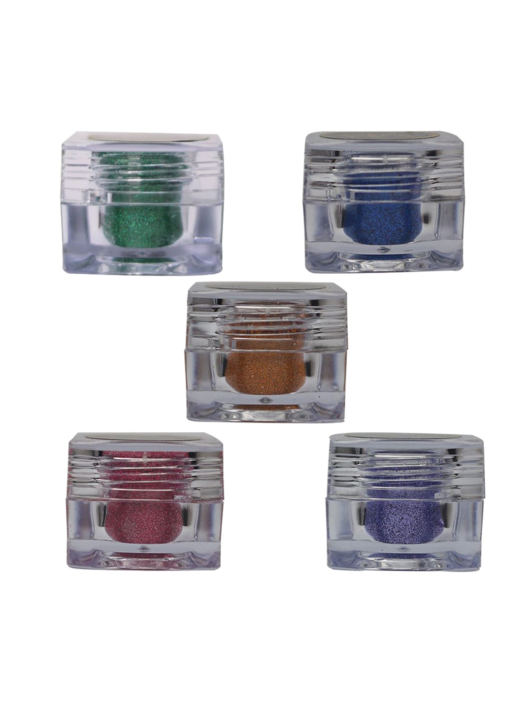 

Veoni BELLE Set Of 5 HD Holographic Superfine Glitter Eyeshadow - 5g Each, Blue