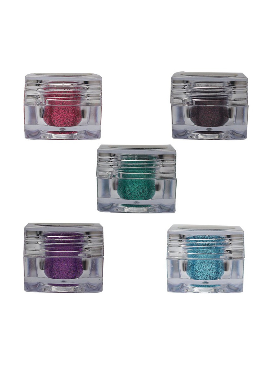 

Veoni BELLE Set Of 5 HD Holographic Fade-Resistant Glitter Eyeshadow - 5g Each, Green