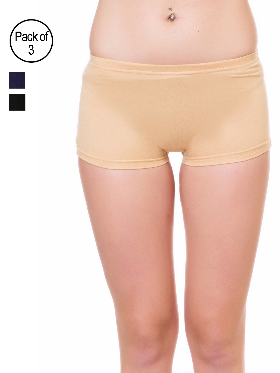 

Lady Lyka Pack of 3 Solid Boy Short Panties 2491050, Beige