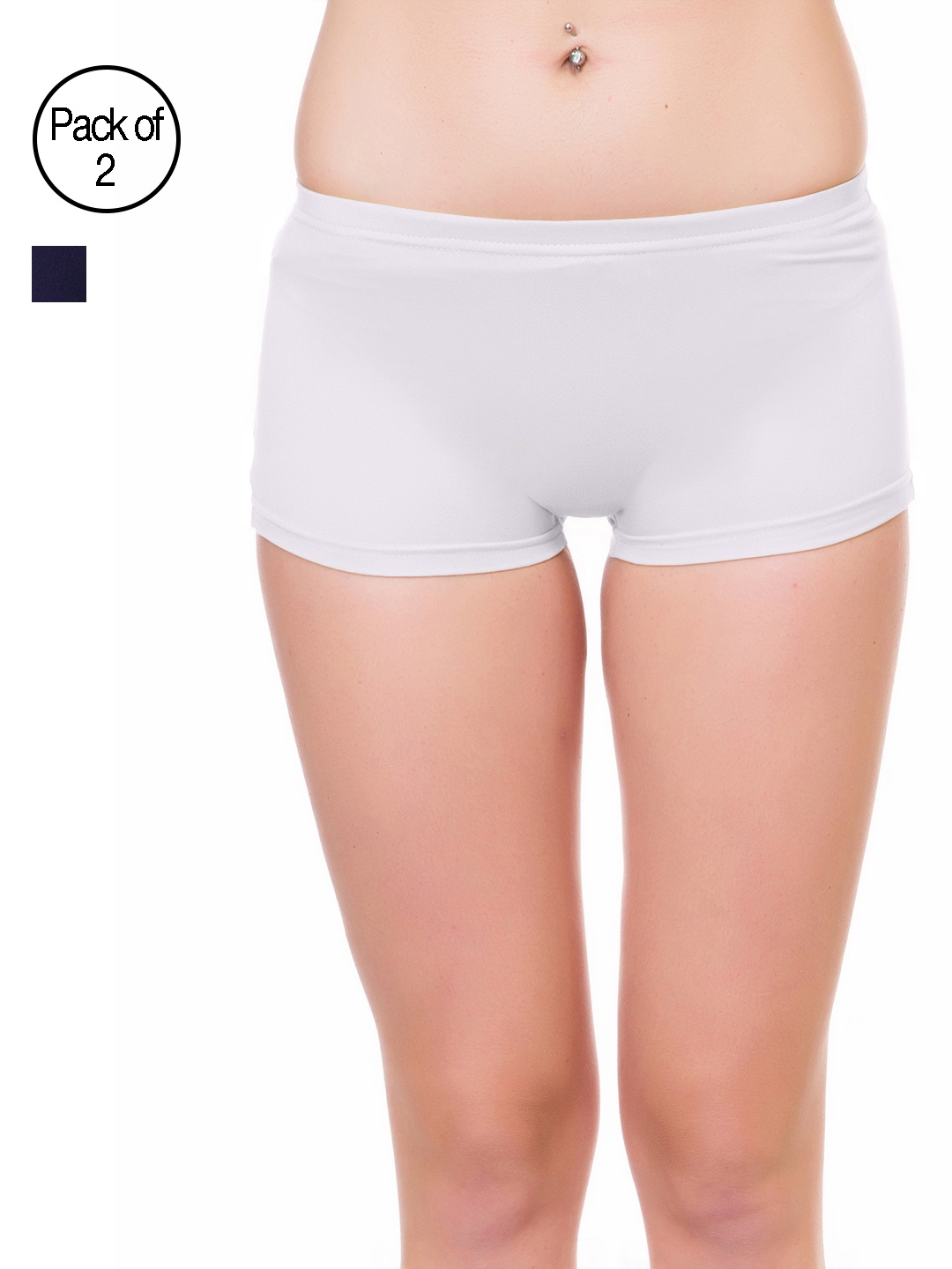 

Lady Lyka Pack of 2 Boy Shorts, White