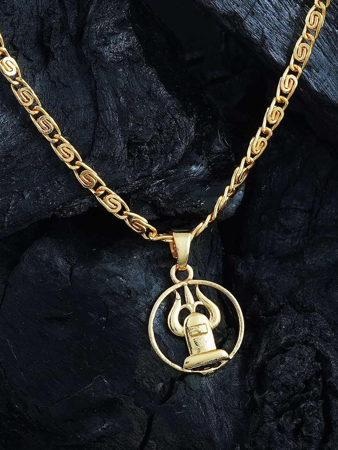 

MANSIYAORANGE Unisex Gold-Plated Pendant With Chain