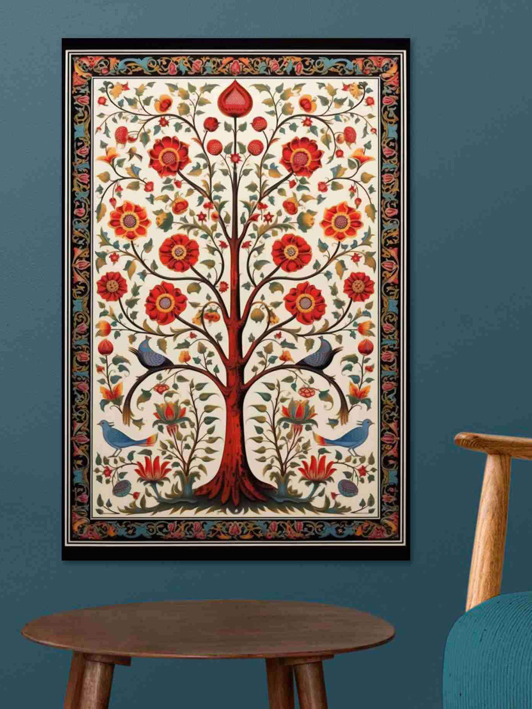 

SAF Multicoloured Nature Art Sparkle Coated Unframed Painting Wall Art, Multi