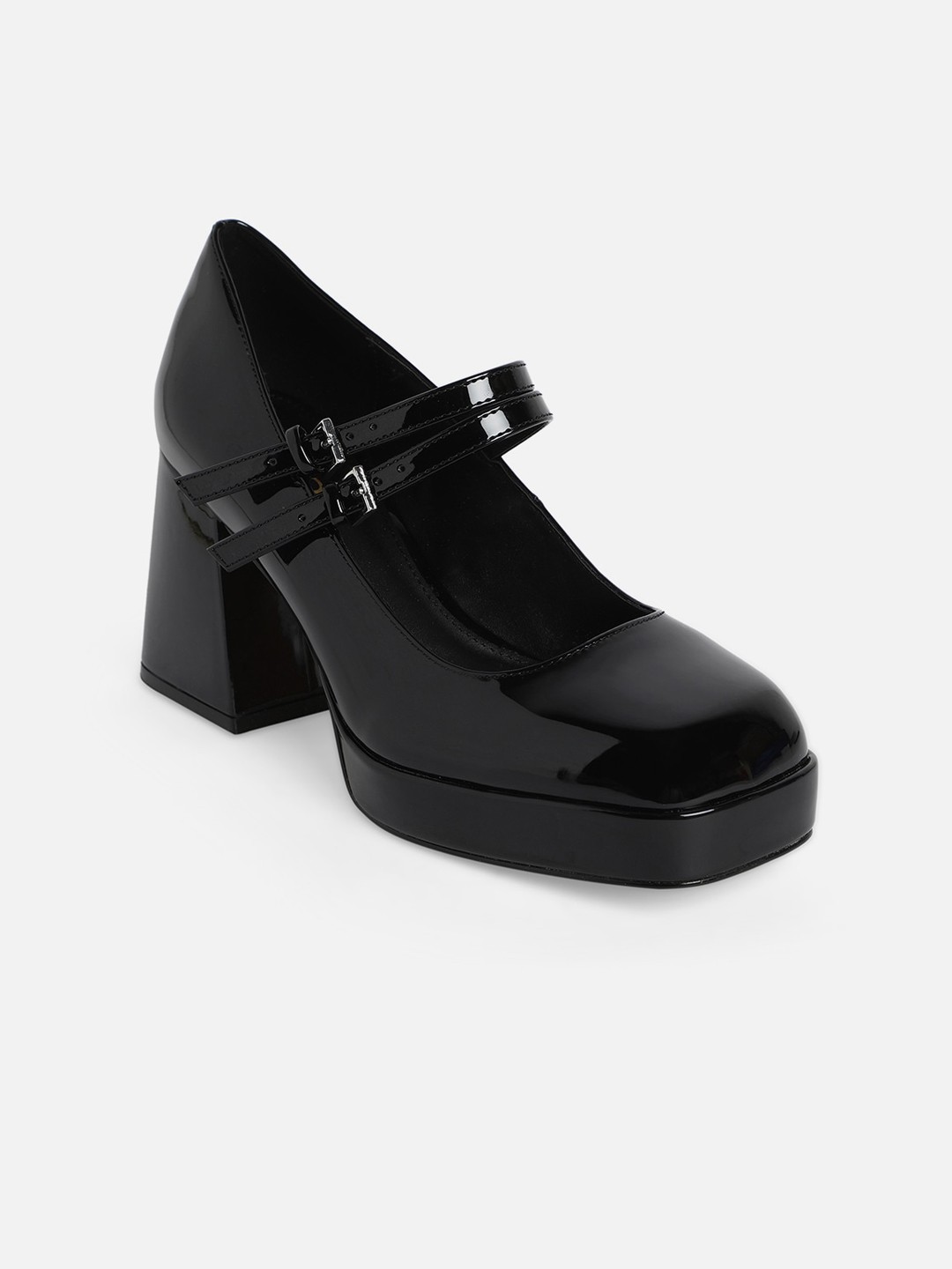 

ALDO Square Toe Platform Heel Pumps, Black