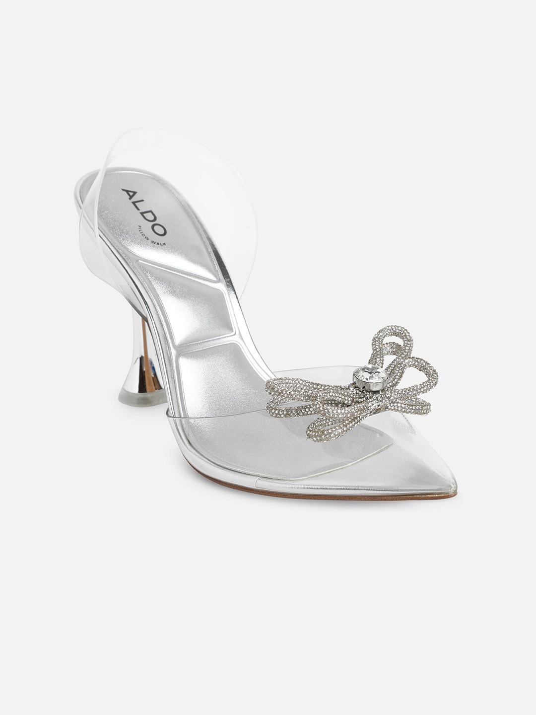 

ALDO Embellished Slim Heels, Silver