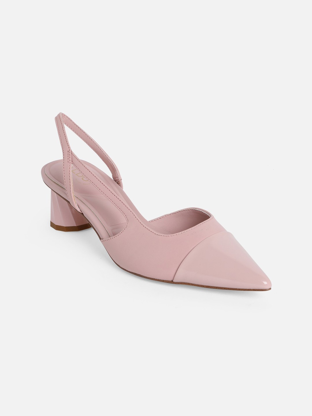 

ALDO Pointed Toe Leather Block Heels, Pink