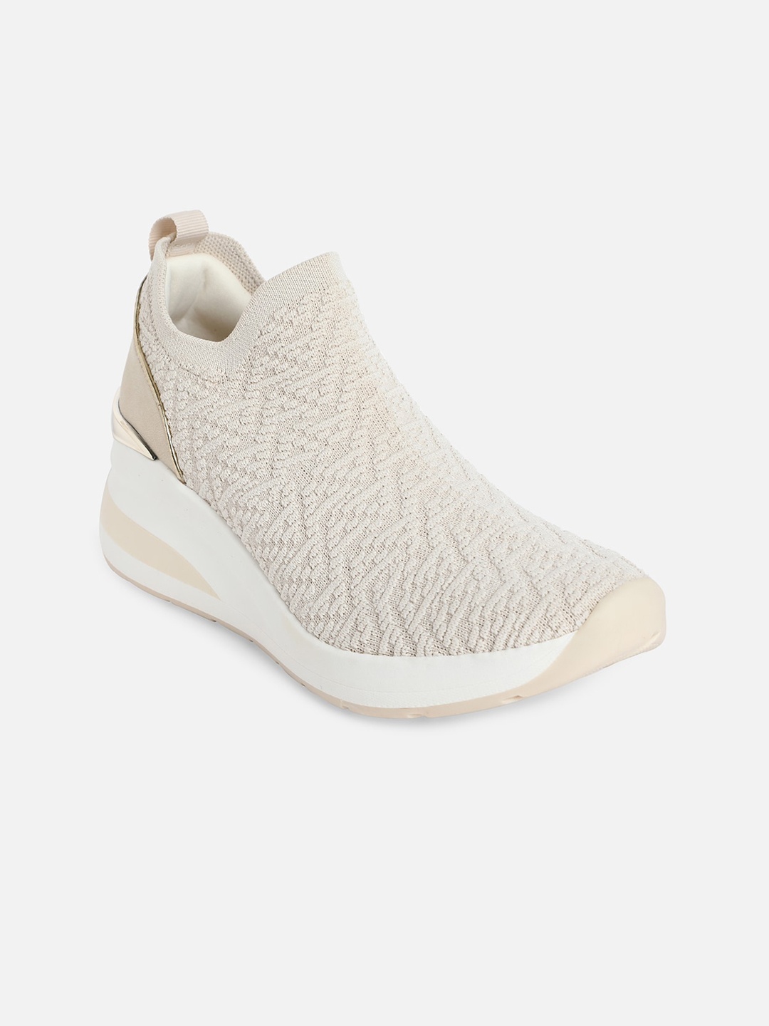 

ALDO Women Textured Comfort Insole Slip-On Sneakers, Beige