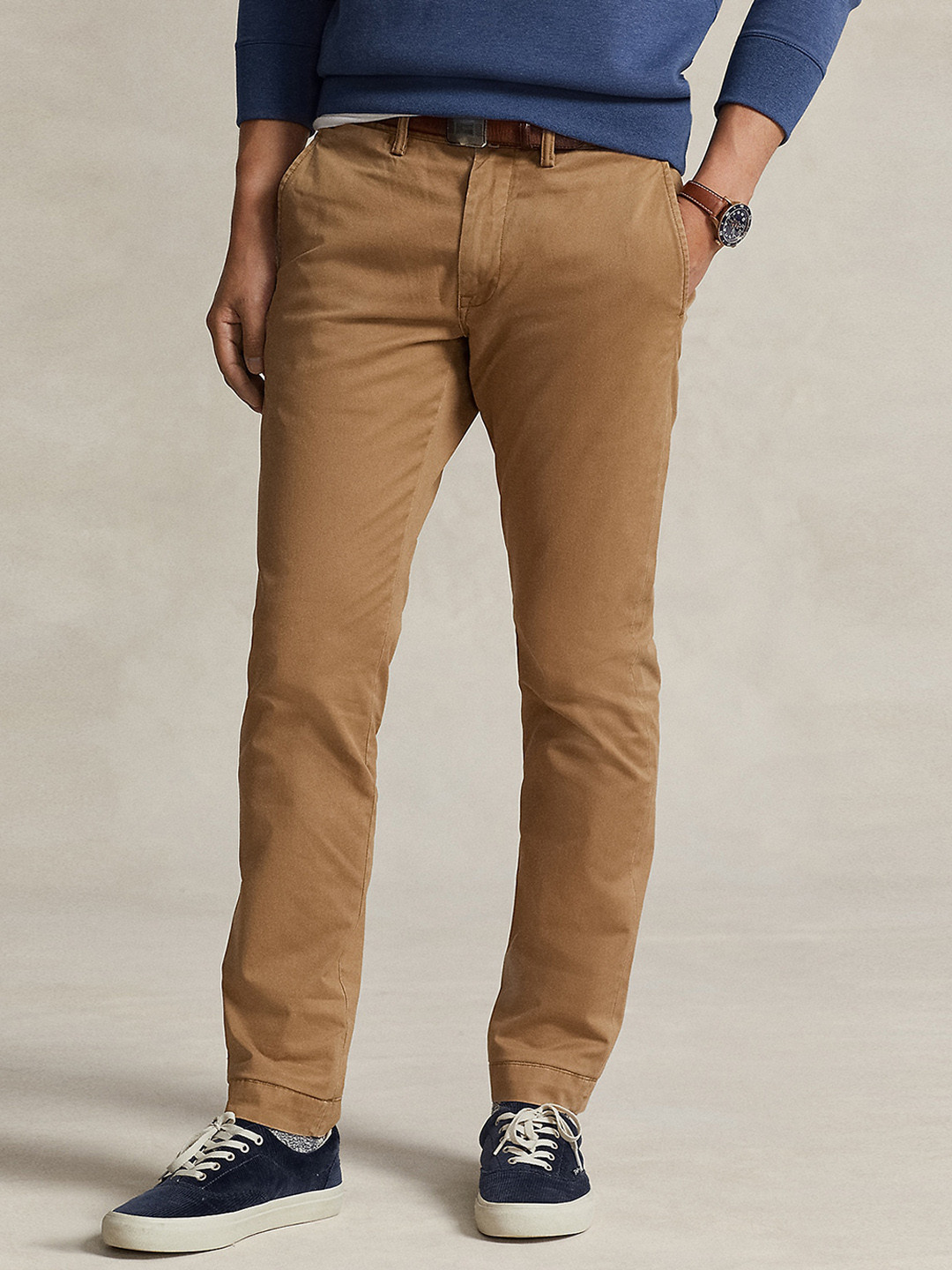 

Polo Ralph Lauren Men Slim-Fit Chino Trousers, Brown