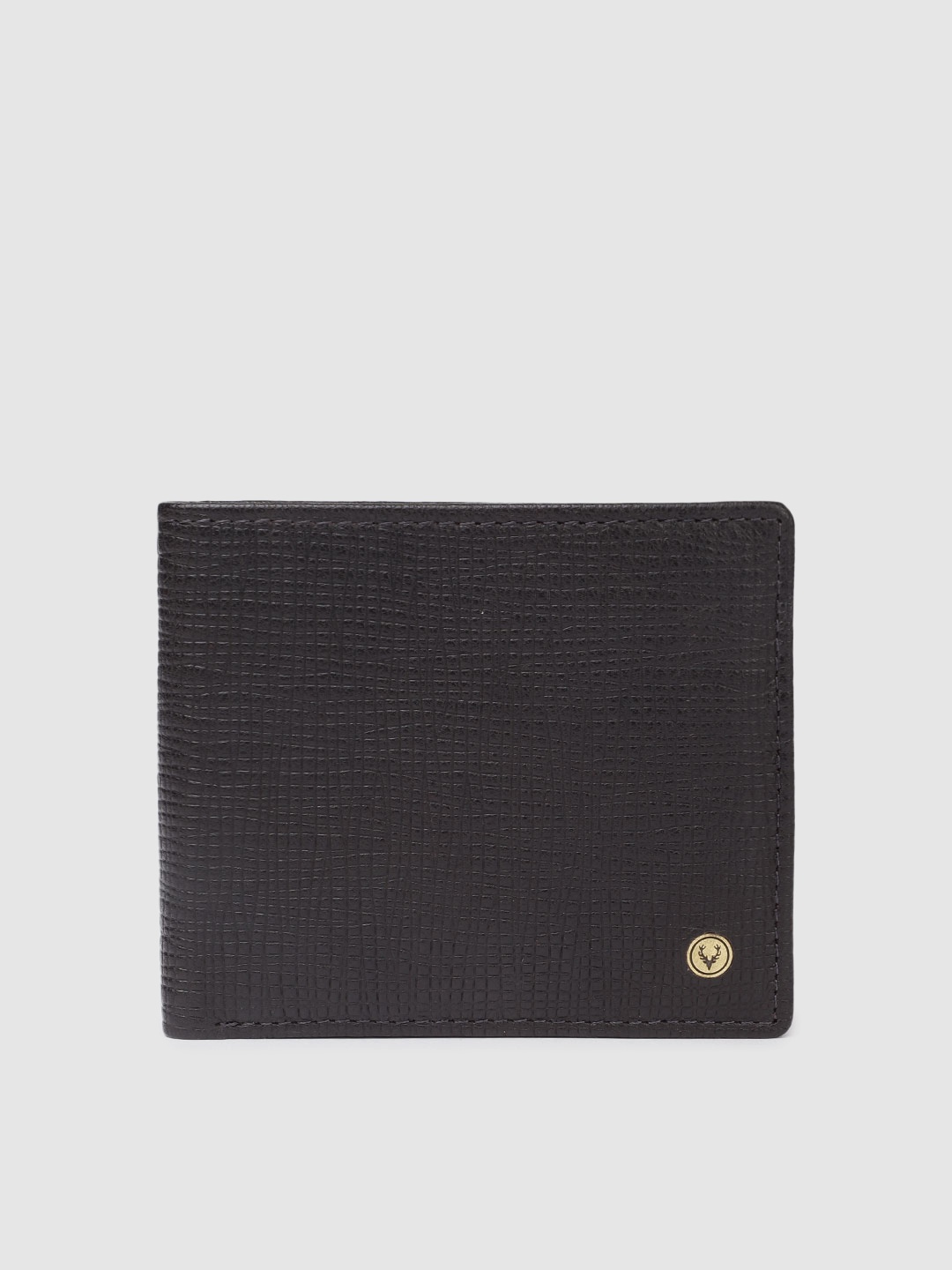 

Allen Solly Men Animal Textured Leather Two Fold Wallet, Brown