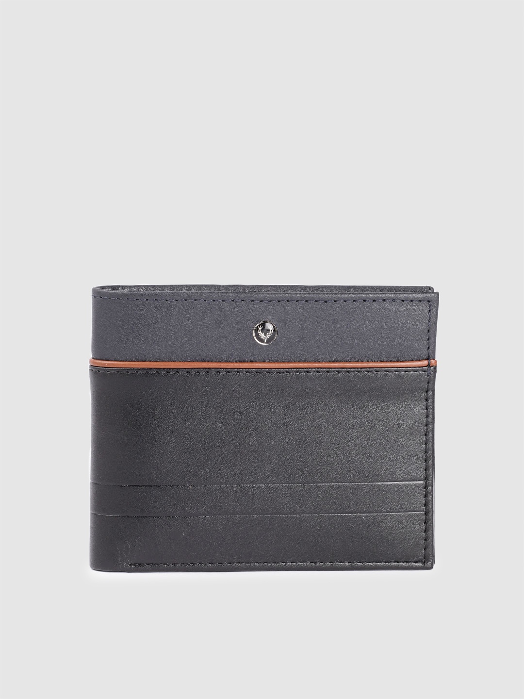 

Allen Solly Men Colourblocked Leather Two Fold Wallet, Navy blue