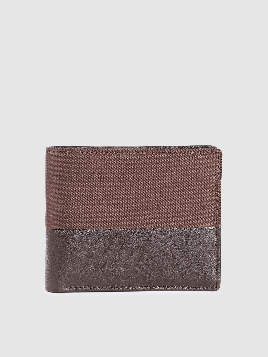 

Allen Solly Men Leather Two Fold Wallet, Brown