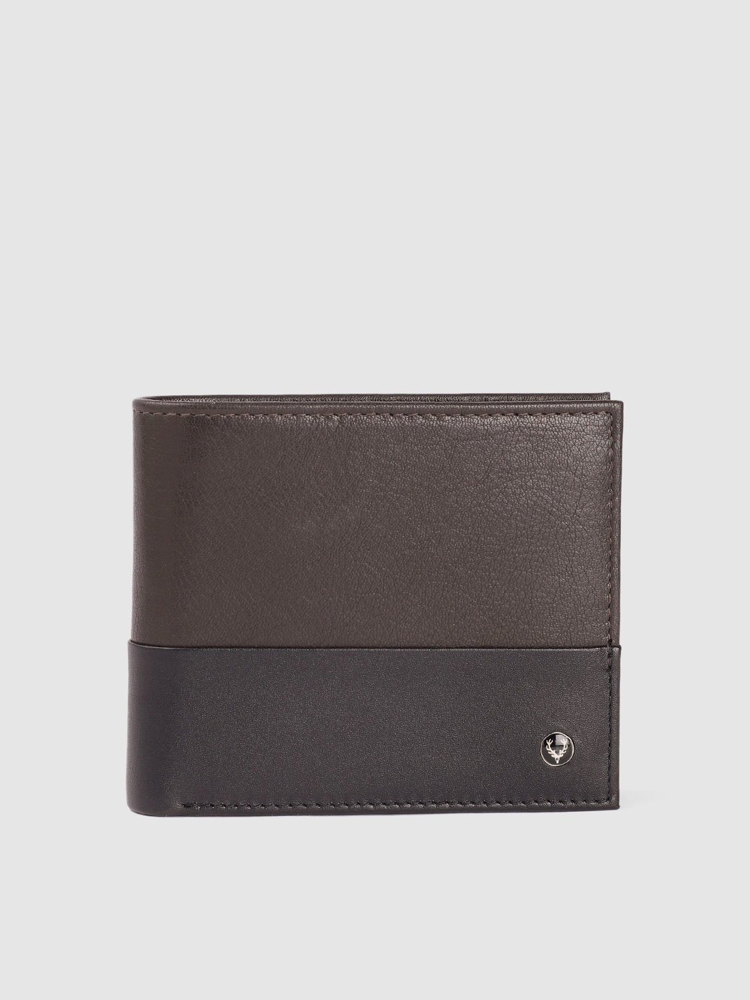 

Allen Solly Men Colourblocked Leather Two Fold Wallet, Brown