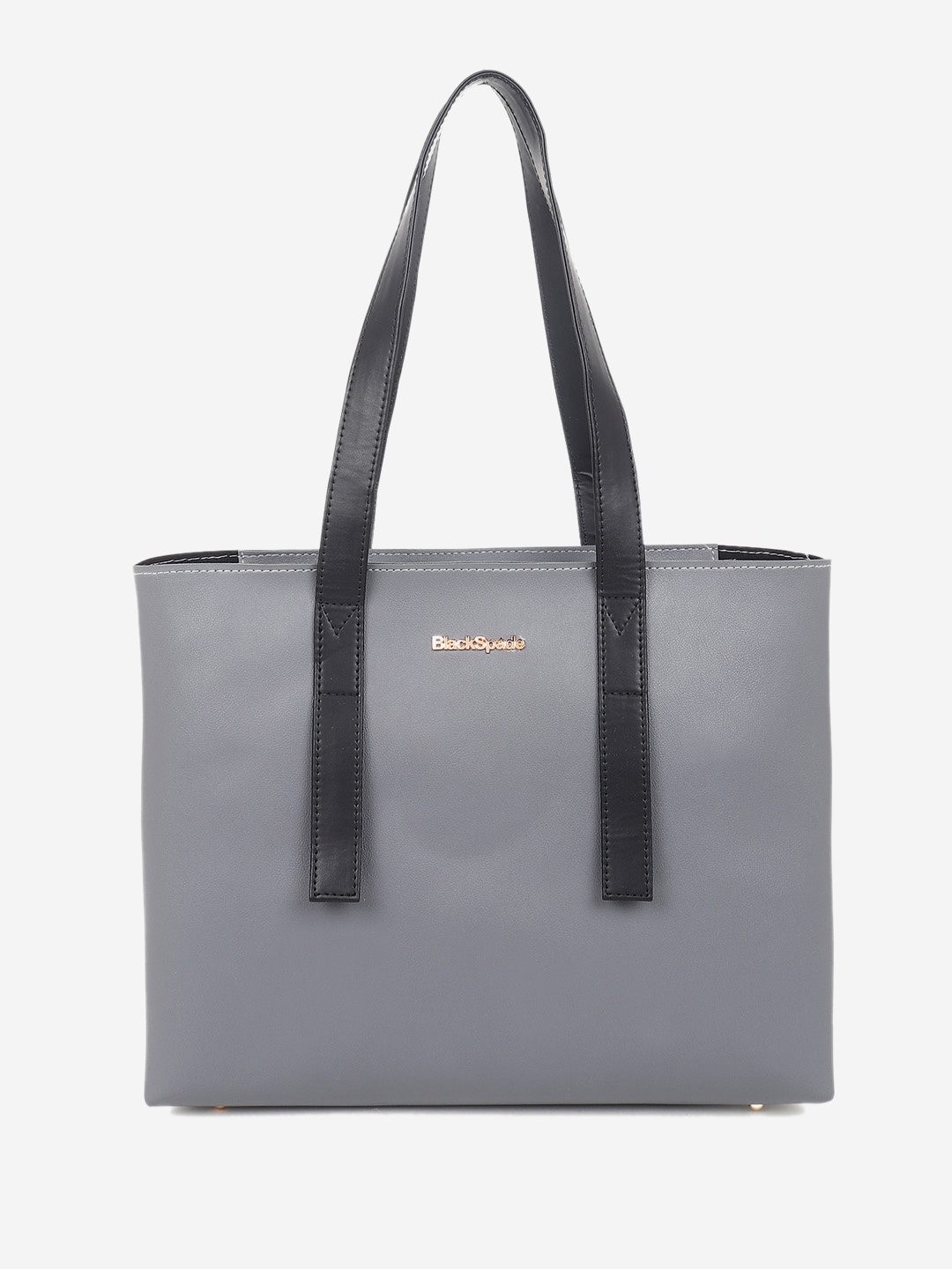 

Black Spade PU Structured Shoulder Bag, Grey