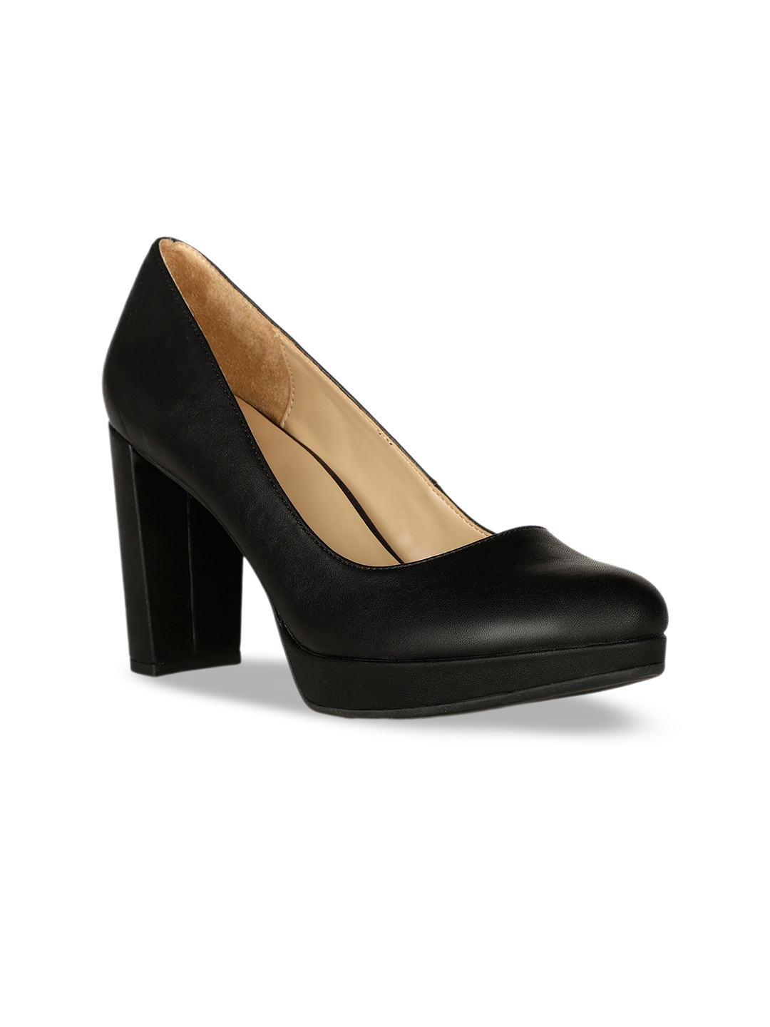

Naturalizer Leather Work Platform Pumps, Black