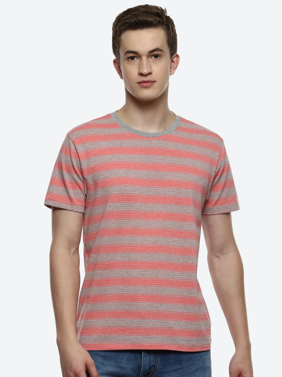 

hummel Striped Cotton T-shirt, Pink