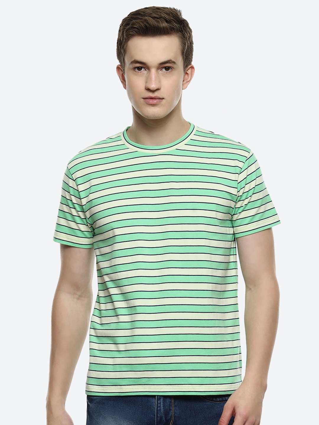 

hummel Striped Cotton T-shirt, Green