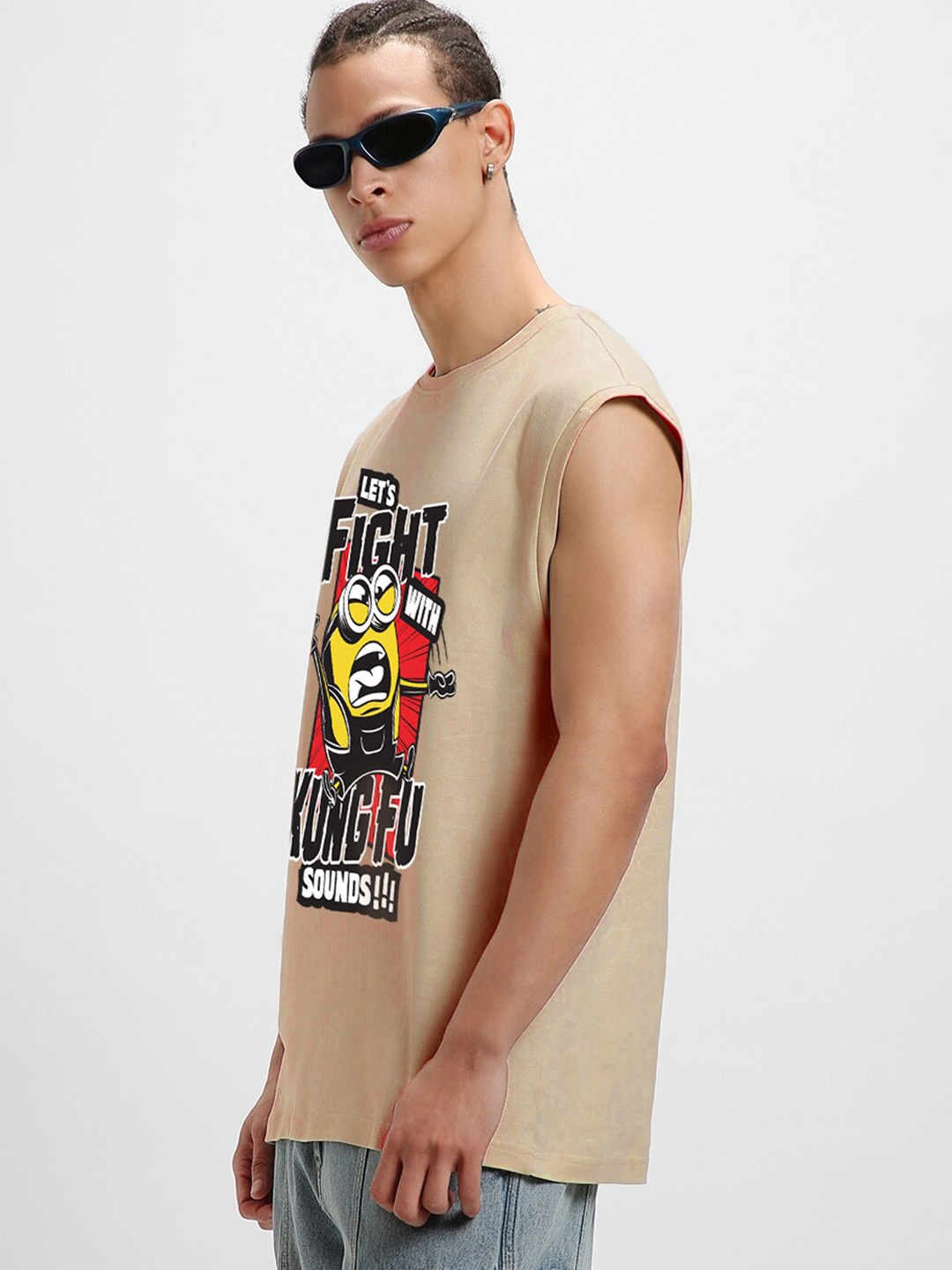 

Bewakoof Minions Printed Pure Cotton T-shirt, Brown
