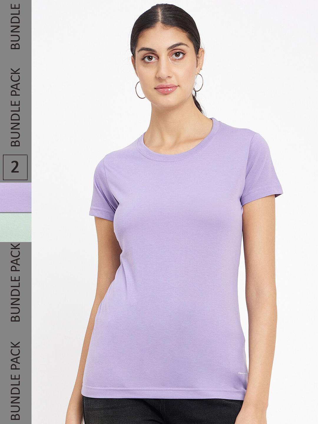 

Okane Pack of 2 Round Neck T-shirts, Purple