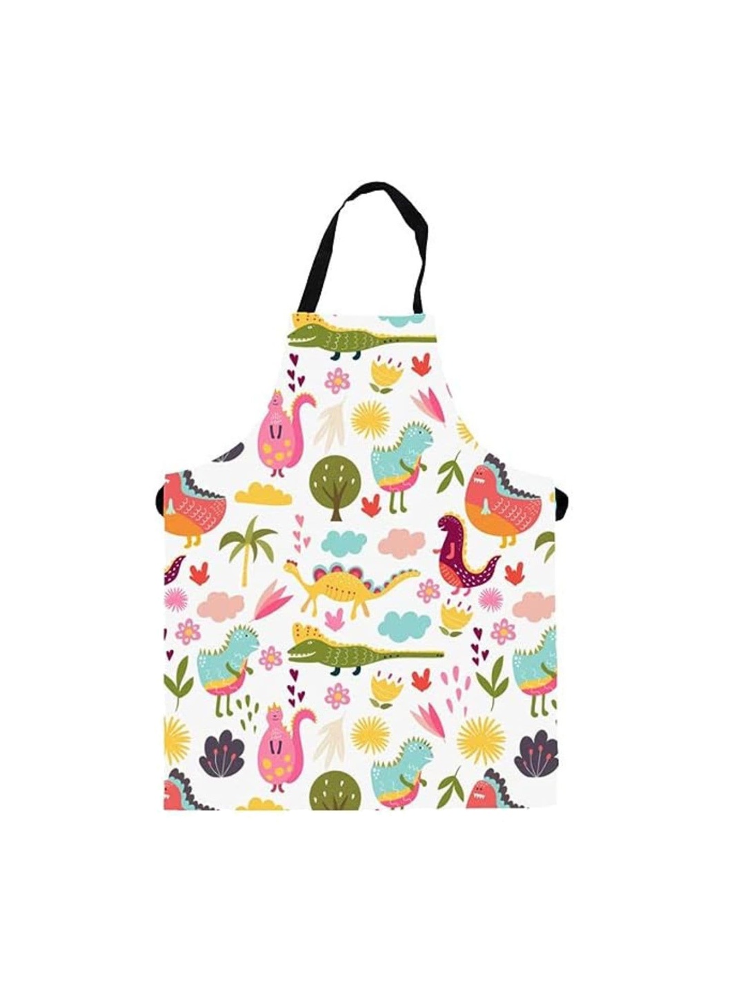 

THEYAYACAFE Kids White Printed Canvas Apron