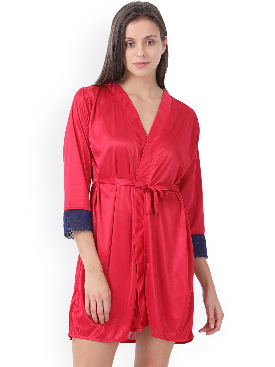 

Klamotten Red Solid Robe 209C