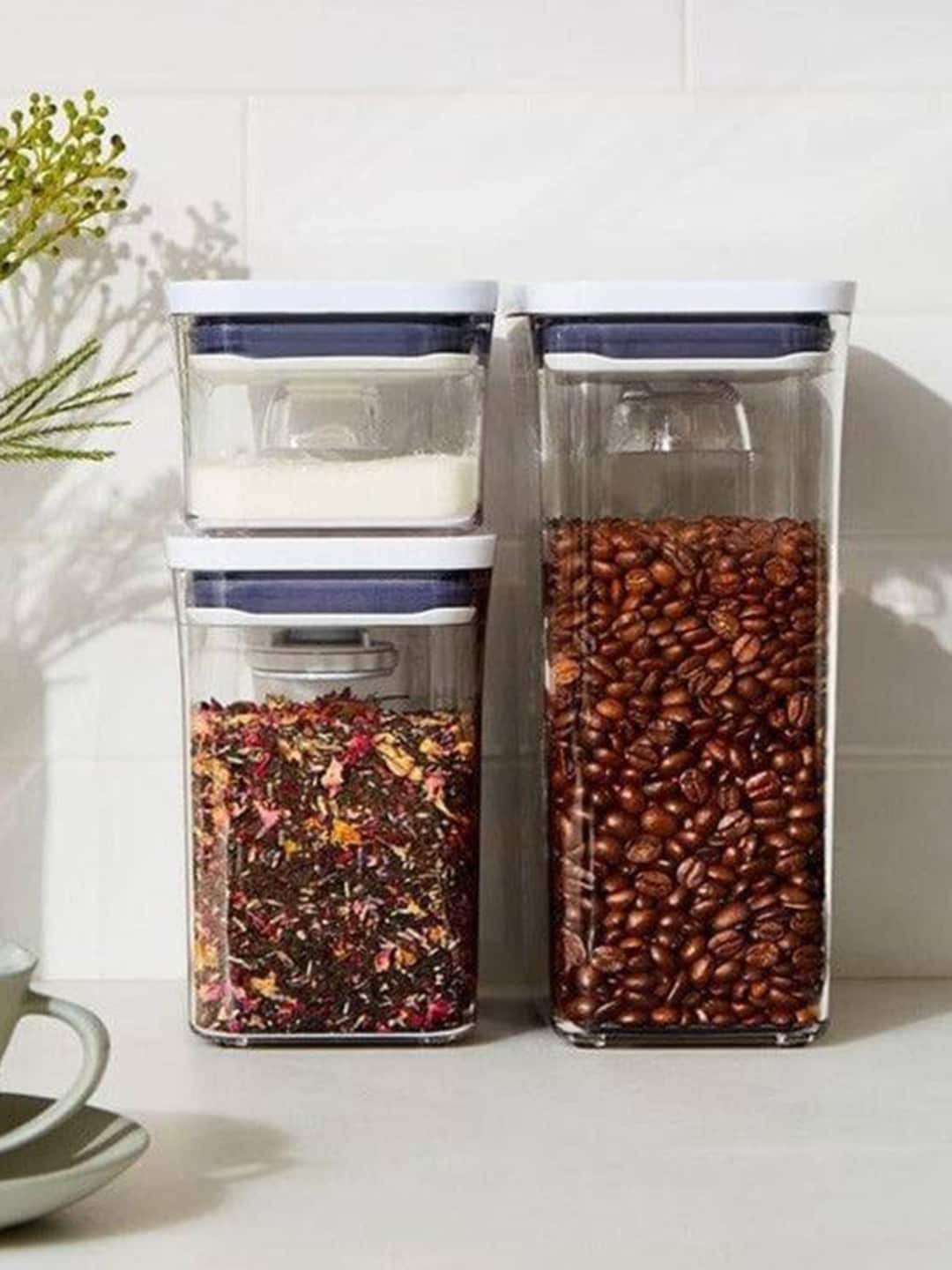 

OXO POP Transparent 3-Pieces BPA Free Storage Containers With Scoop 400 ml 1.1 L 1.8 L