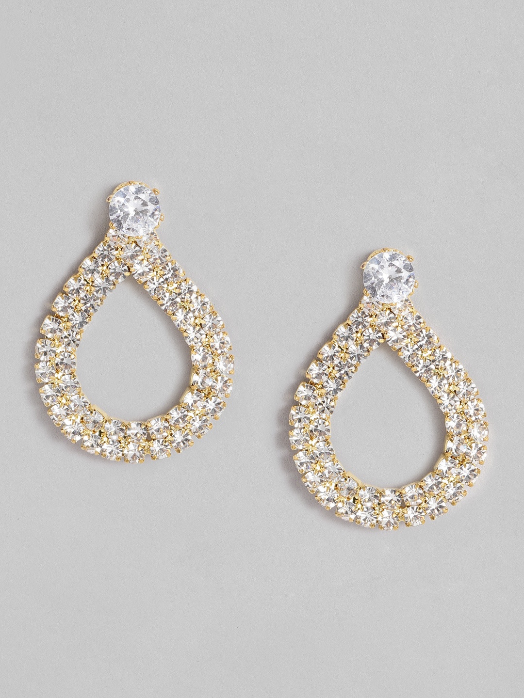 

DressBerry Teardrop Shaped Drop Earrings, Gold