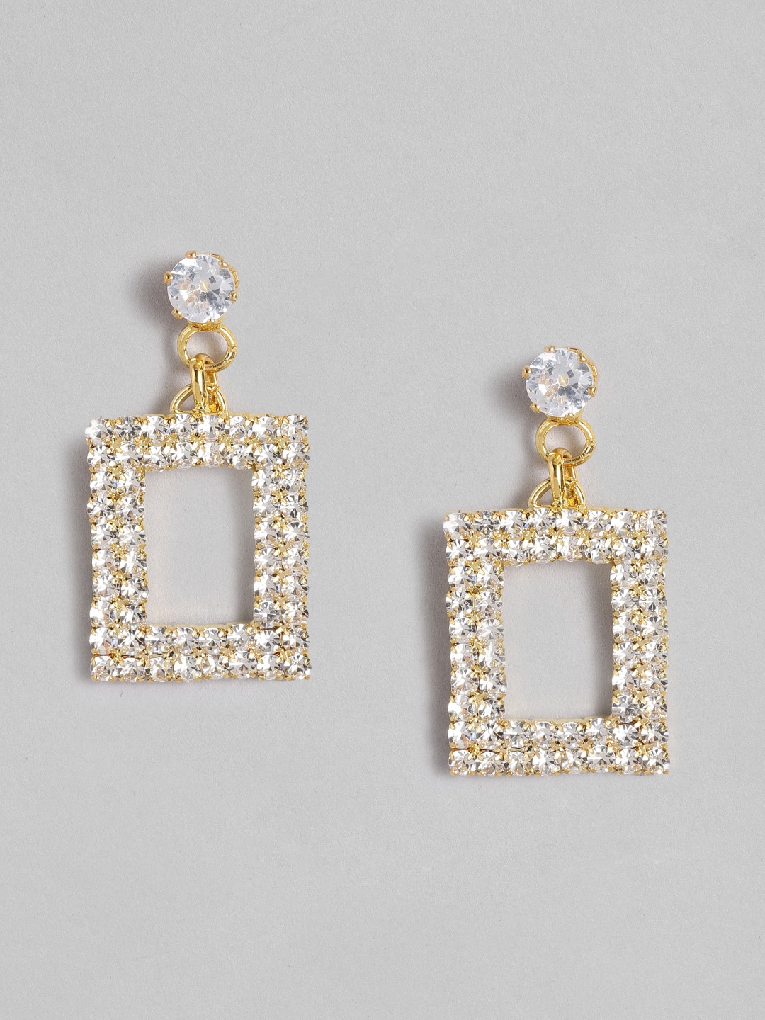 

DressBerry Square Shaped Drop Earrings, Gold