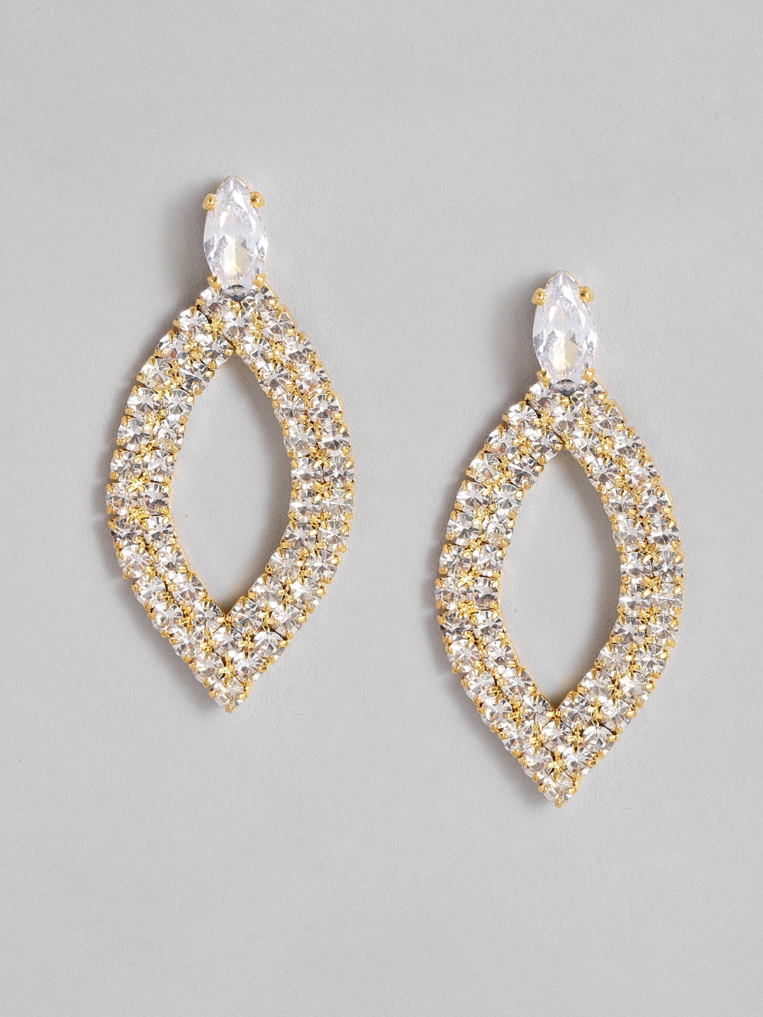 

DressBerry Teardrop Shaped Drop Earrings, Gold