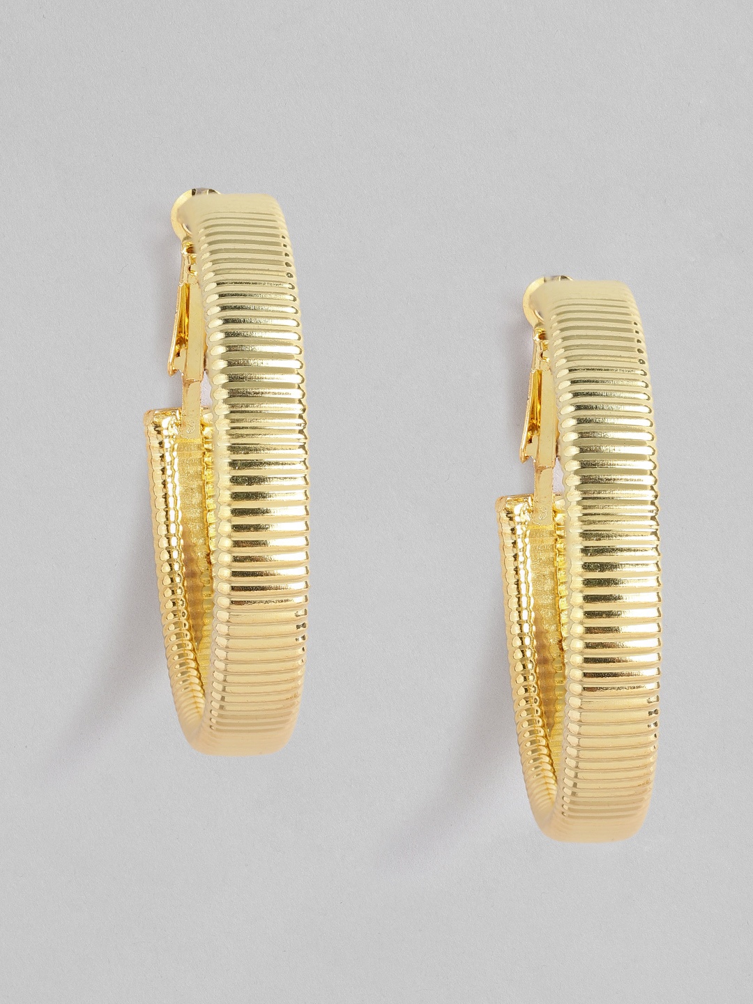 

DressBerry Gold-Plated Circular Shaped Hoop Earrings