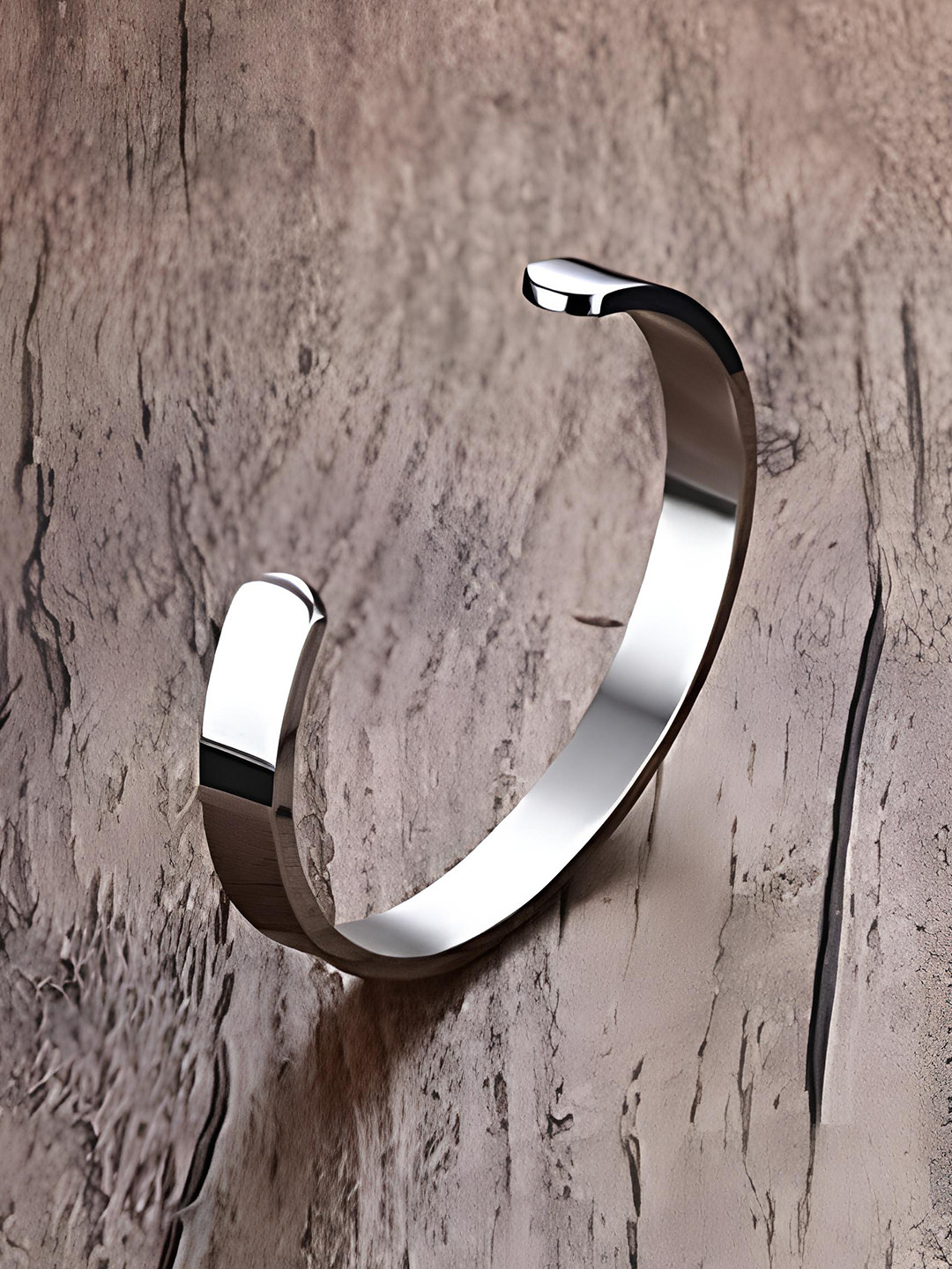 

KARISHMA KREATIONS Unisex Set Of 2 Silver-Plated Kada Bracelet