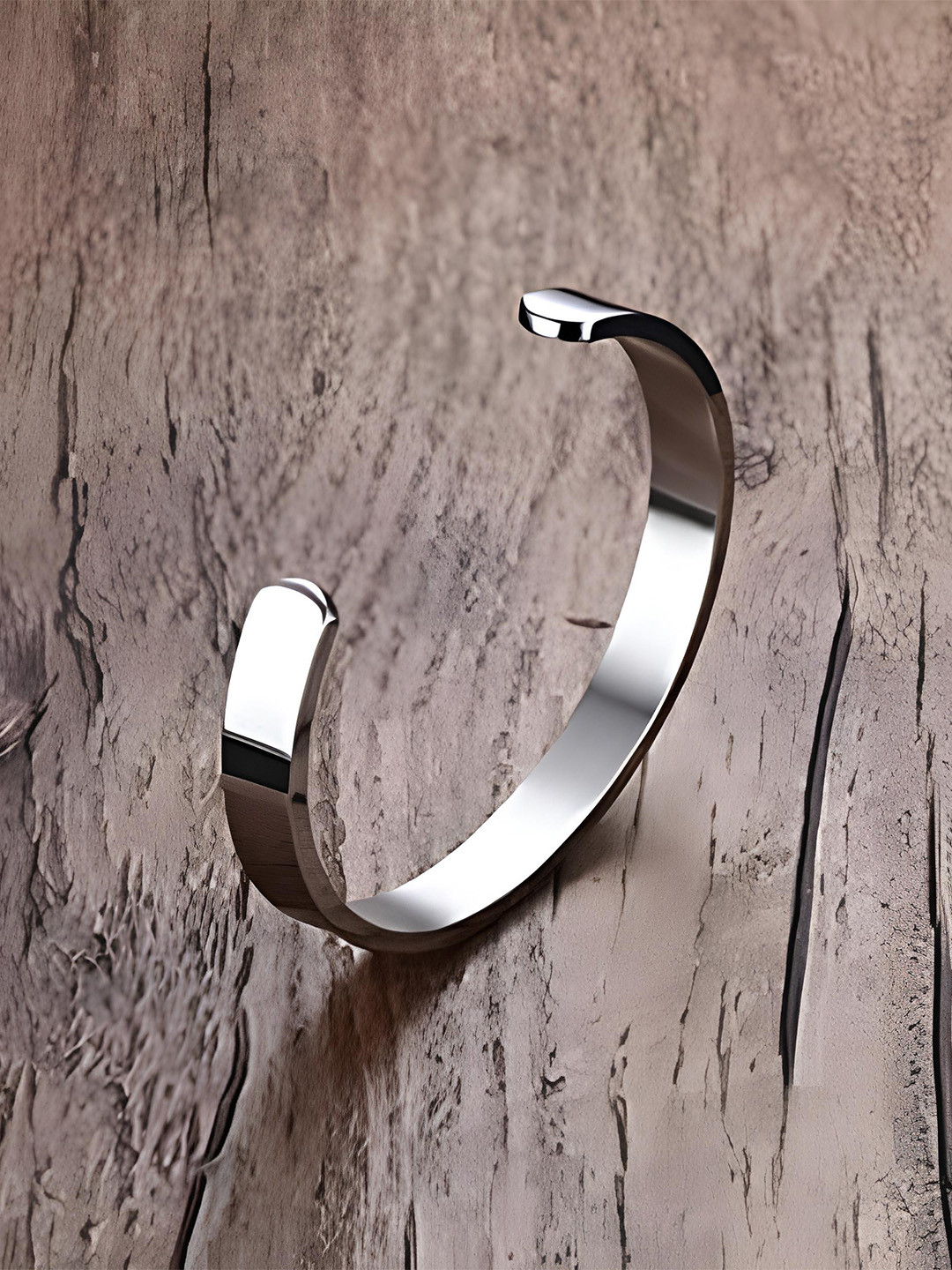 

KARISHMA KREATIONS Unisex Silver-Plated Kada Bracelet
