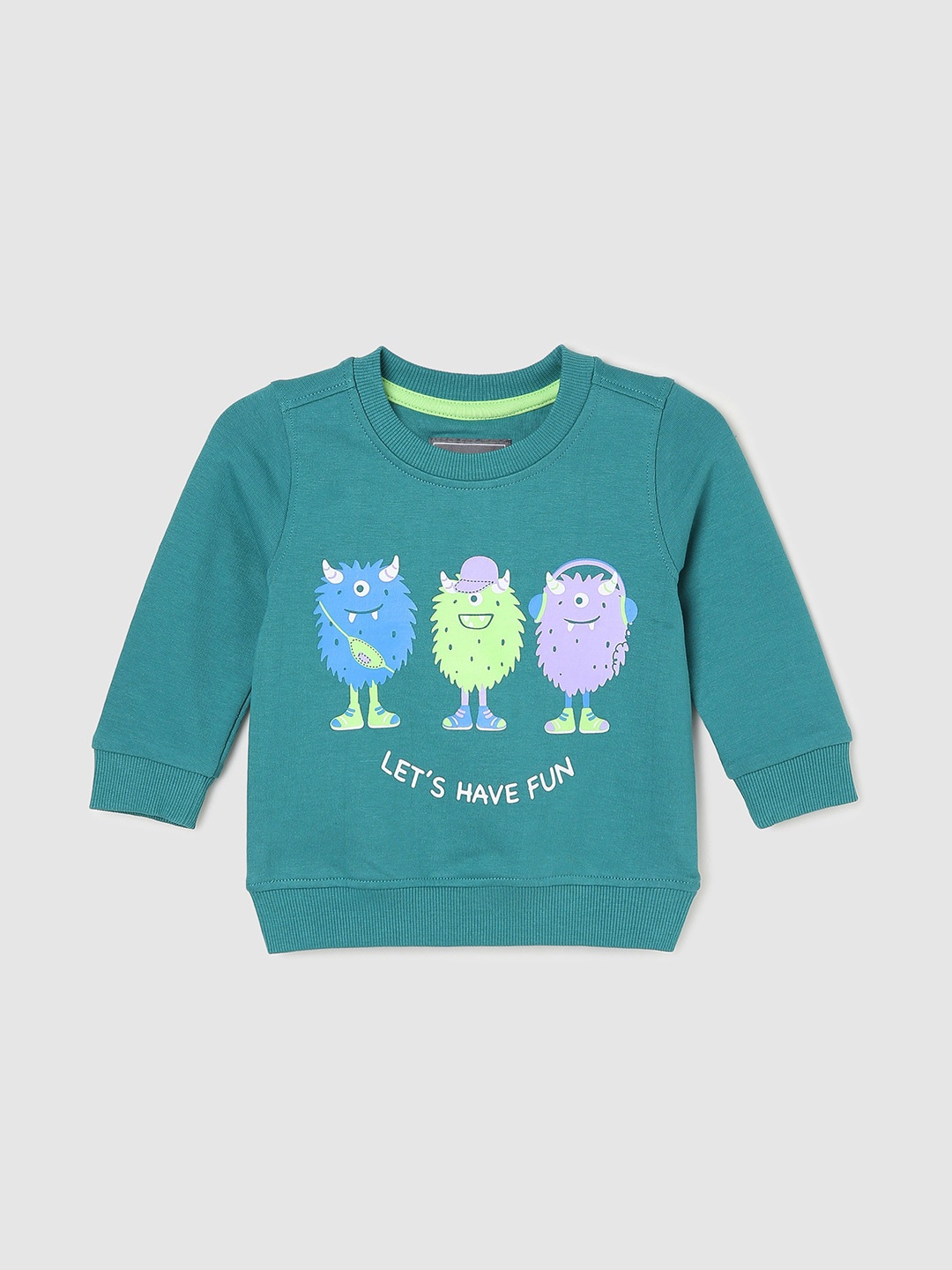 

max Boys Graphic Printed Sweatshirt, Green