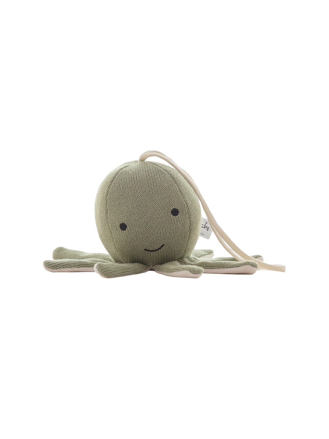 

Pluchi Kids Ozy Cotton Knitted Stuffed Soft Music Toy, Grey