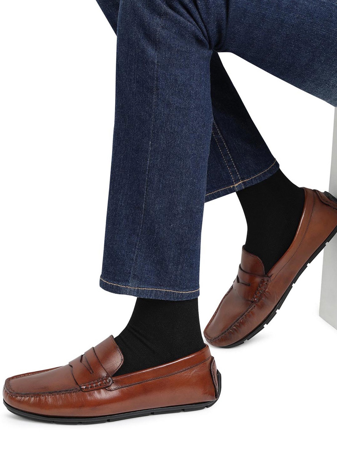 

RARE RABBIT Men Brix1 Leather Penny Loafers, Tan
