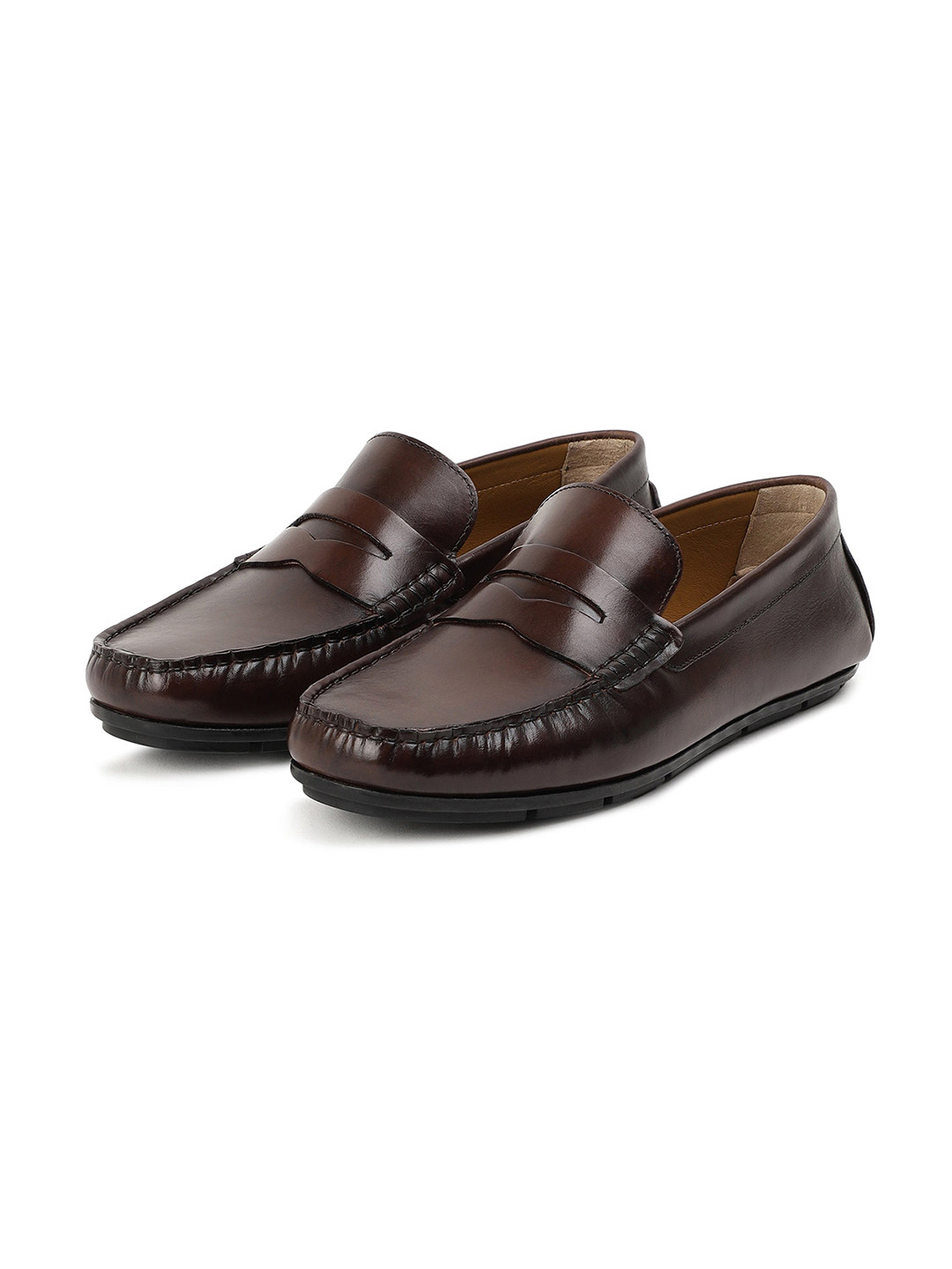 

RARE RABBIT Men Brix1 Leather Driving Shoes, Brown