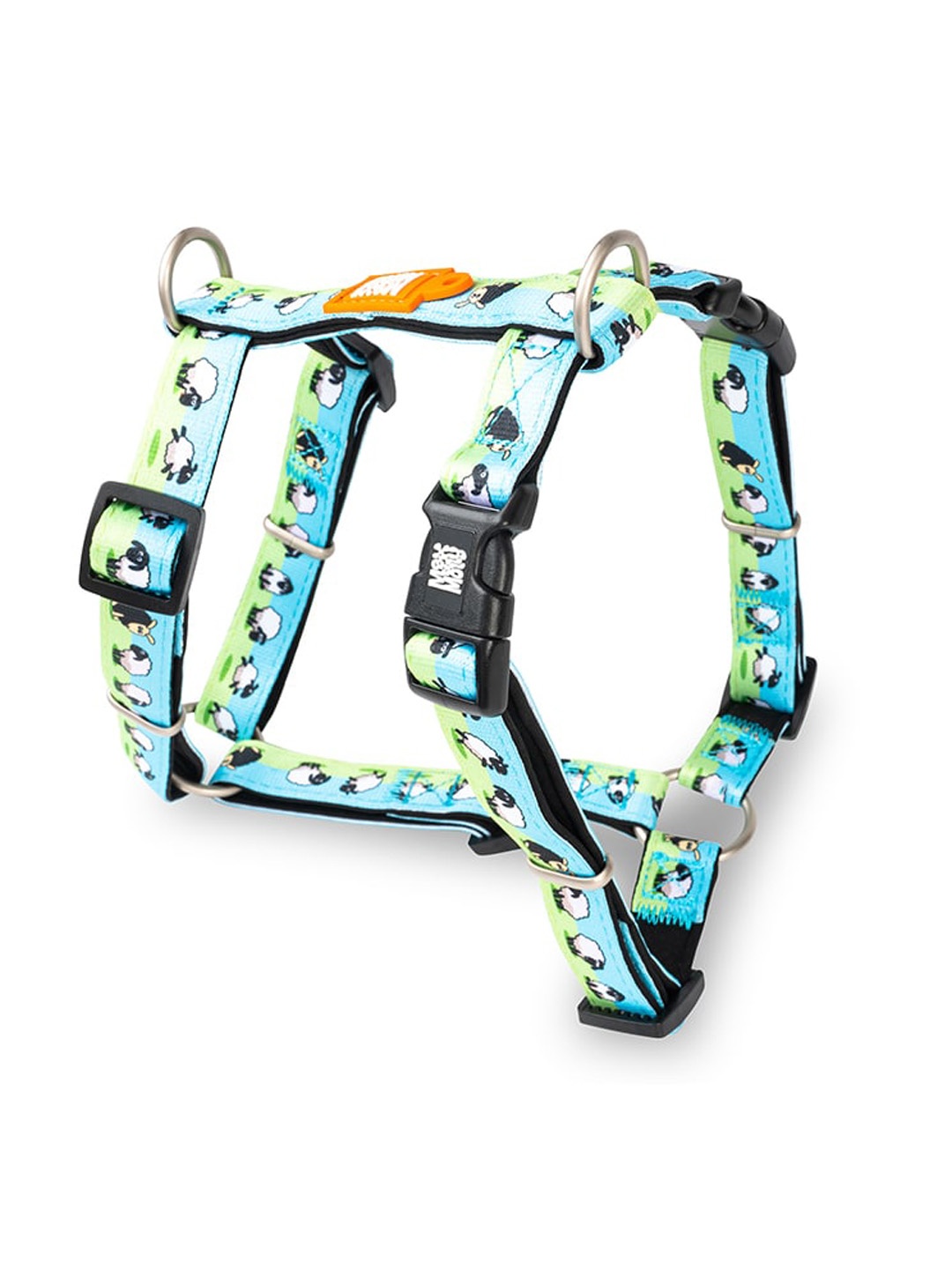 

Max & Molly Blue Sheep Printed Training Pet H-Harness