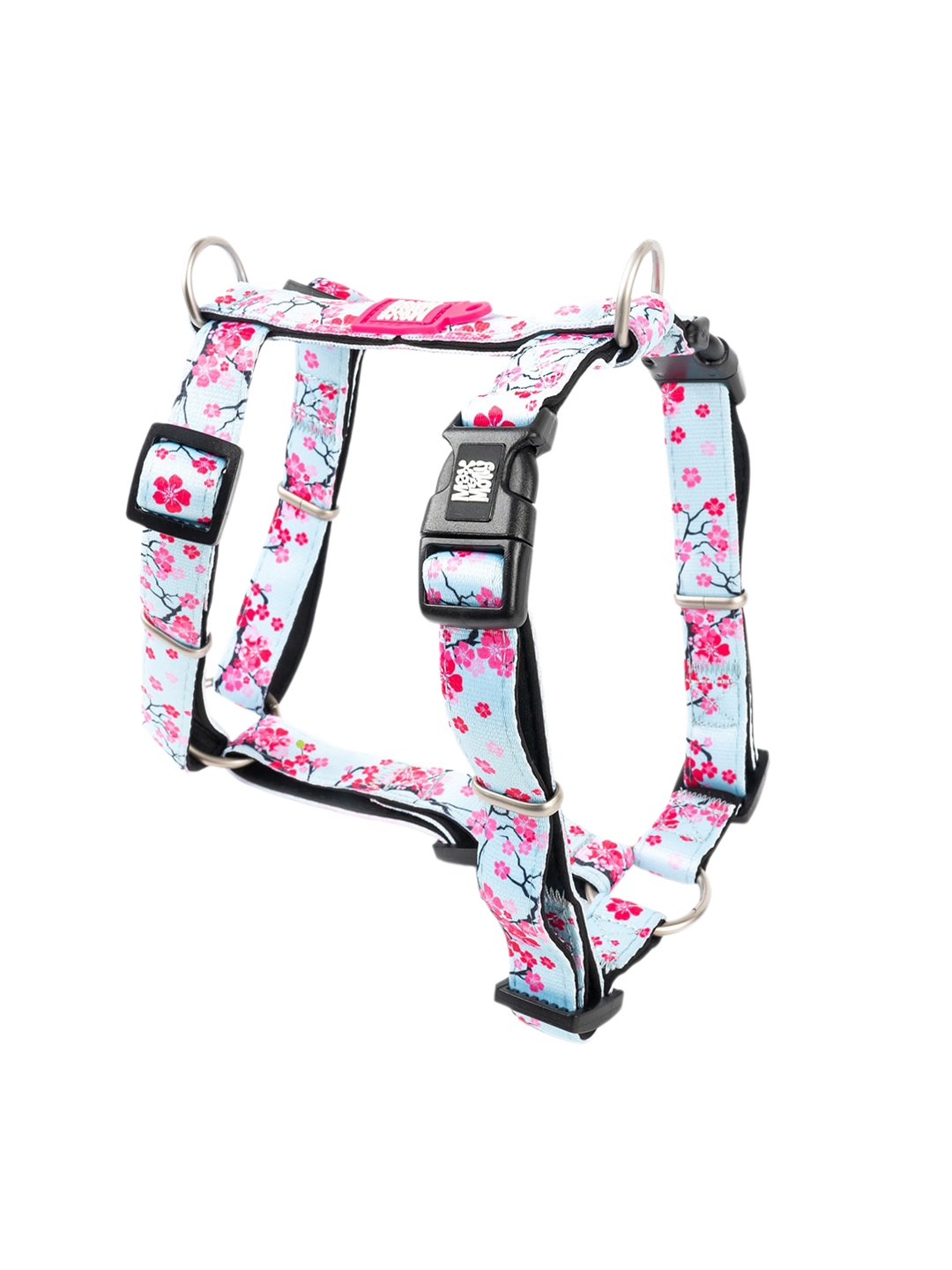 

Max & Molly Blue Cherry Bloom Printed Training Pet H-Harness