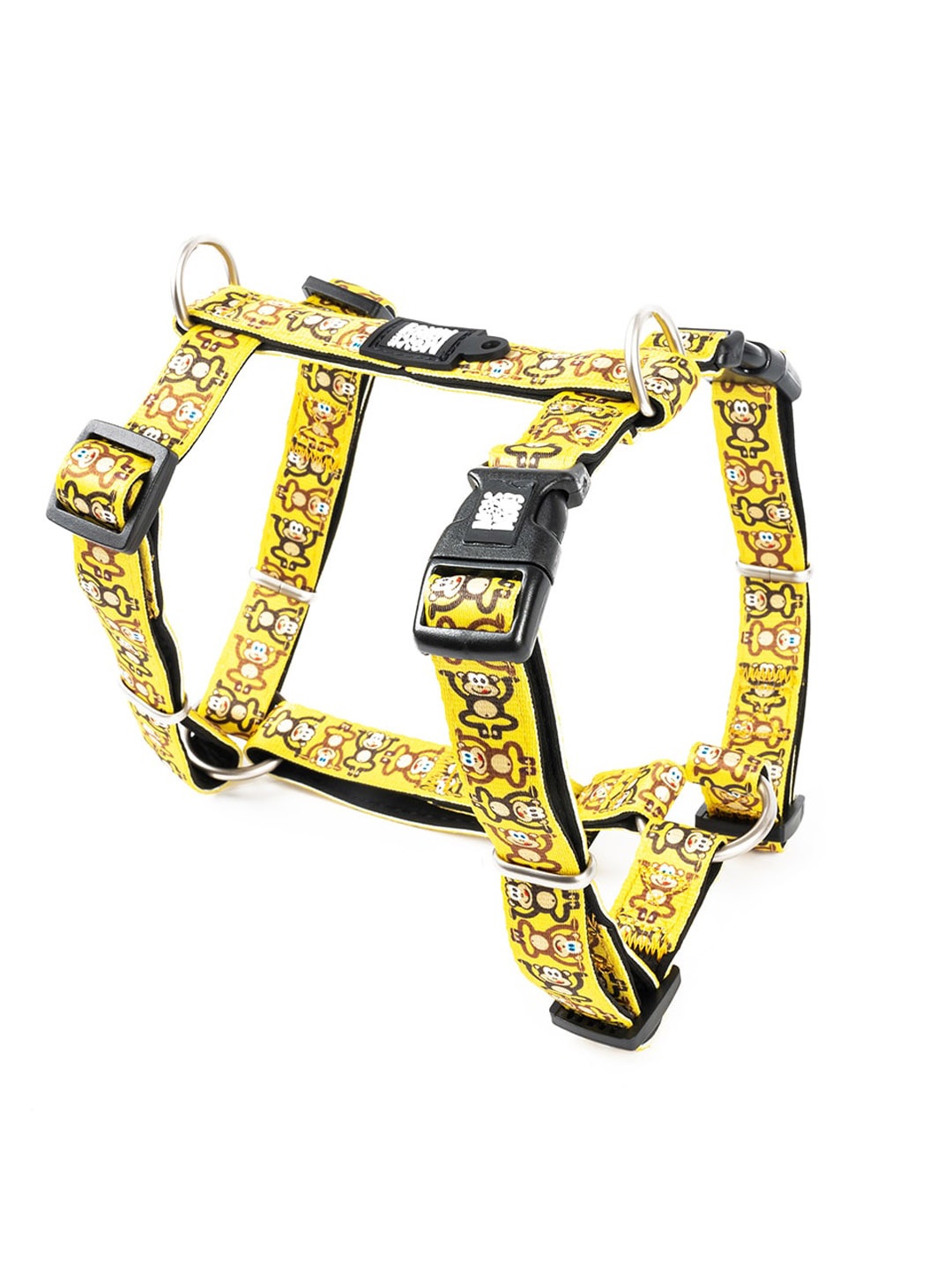 

Max & Molly Monkey Maniac Printed Pet H-Harness, Yellow